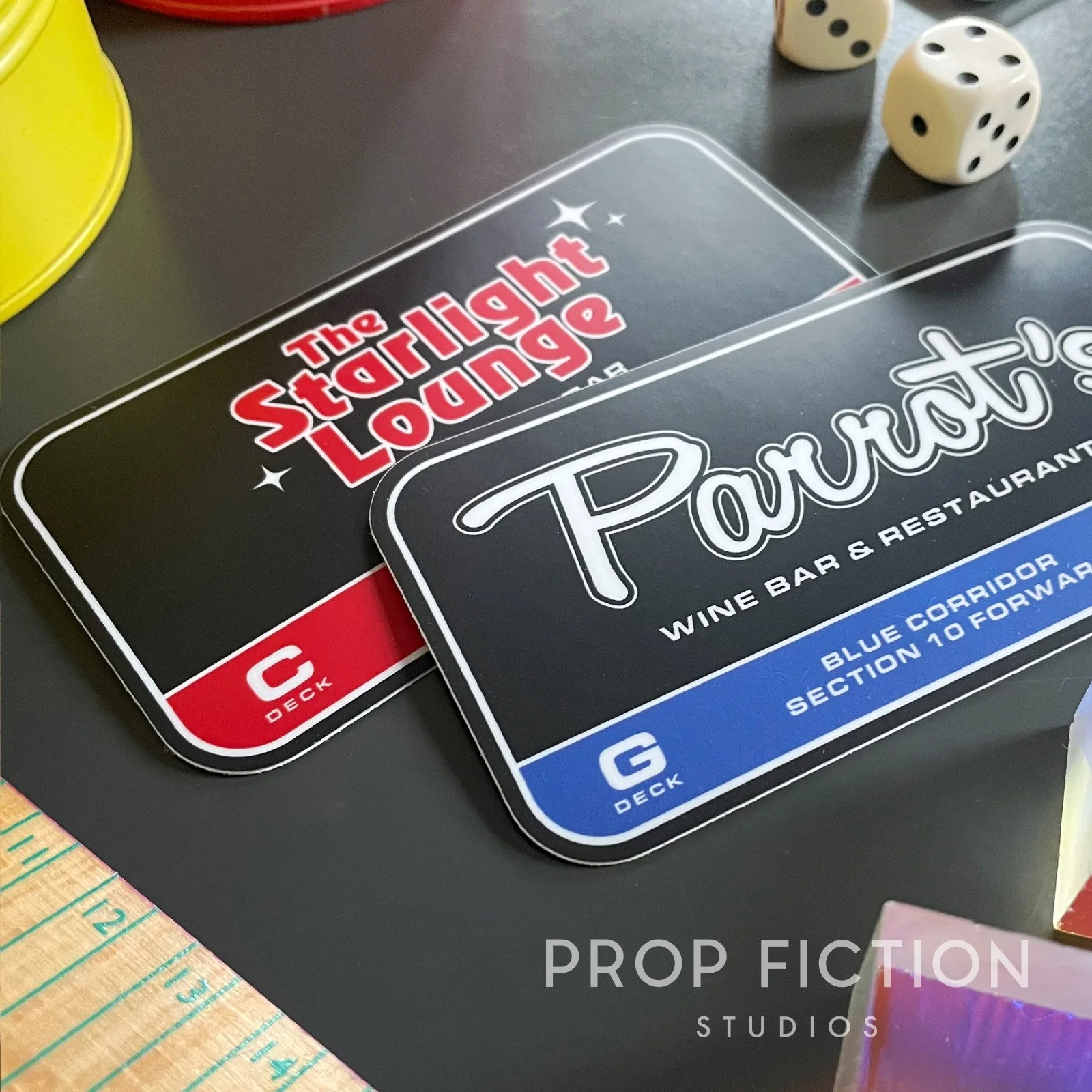 Red Dwarf Cosplay: Prop Parrot’s Bar Case Decals / Karaoke Display Sticker Set, image 2