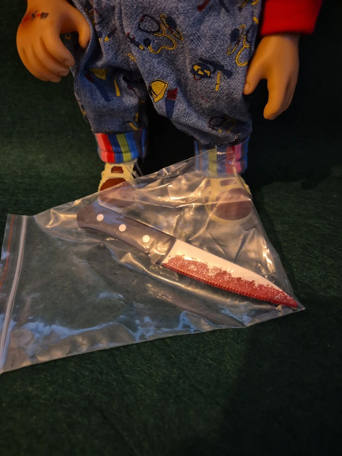 Mezco Chucky 14” Talking Stitched Face Doll Child’s Play w Knife, image 3