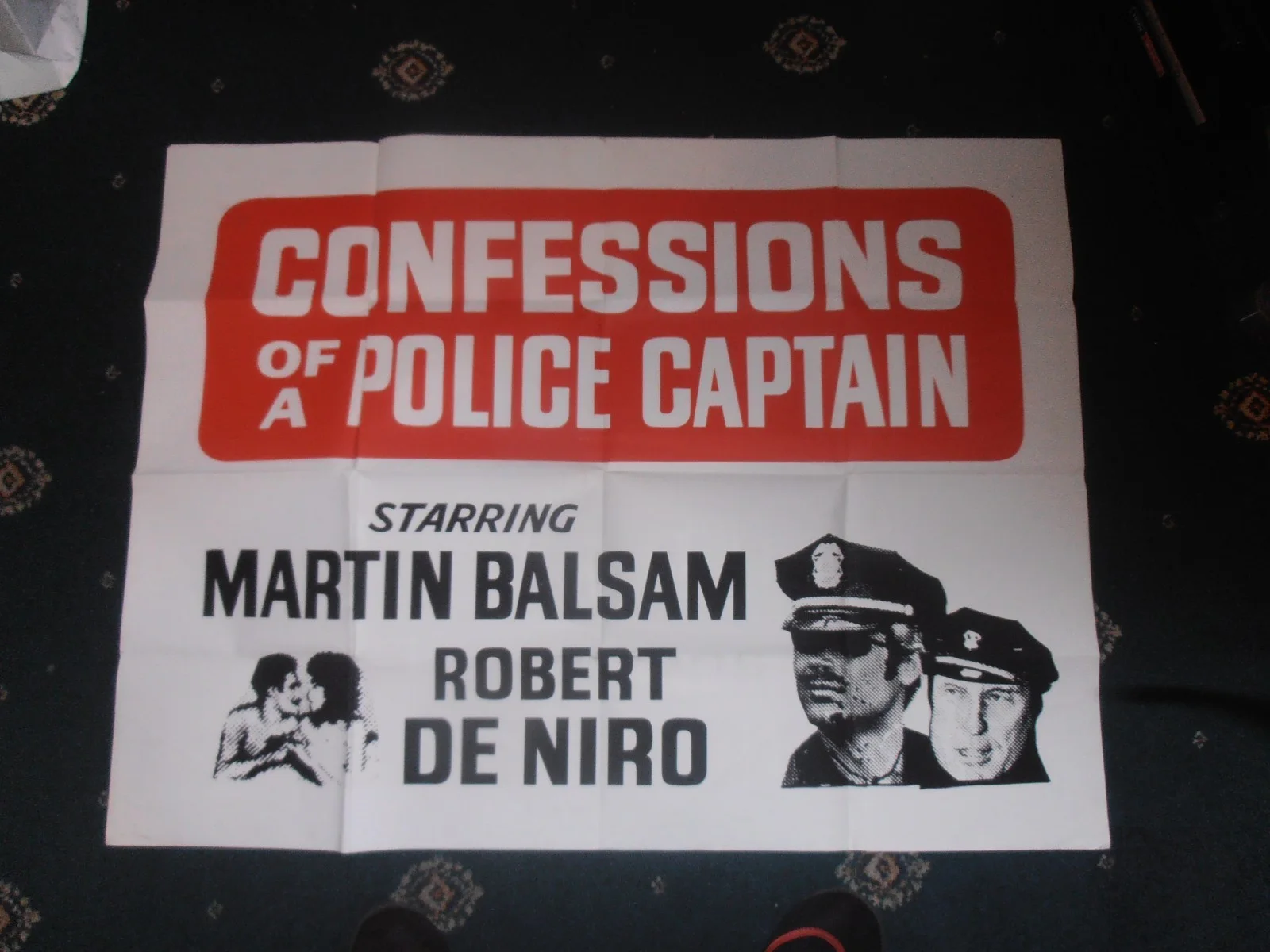 RARE Misprint 70s British Quad Film Poster - wrongly credited to Robert De Niro, image 2