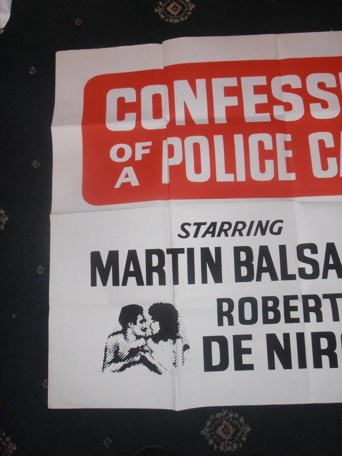 RARE Misprint 70s British Quad Film Poster - wrongly credited to Robert De Niro, image 3