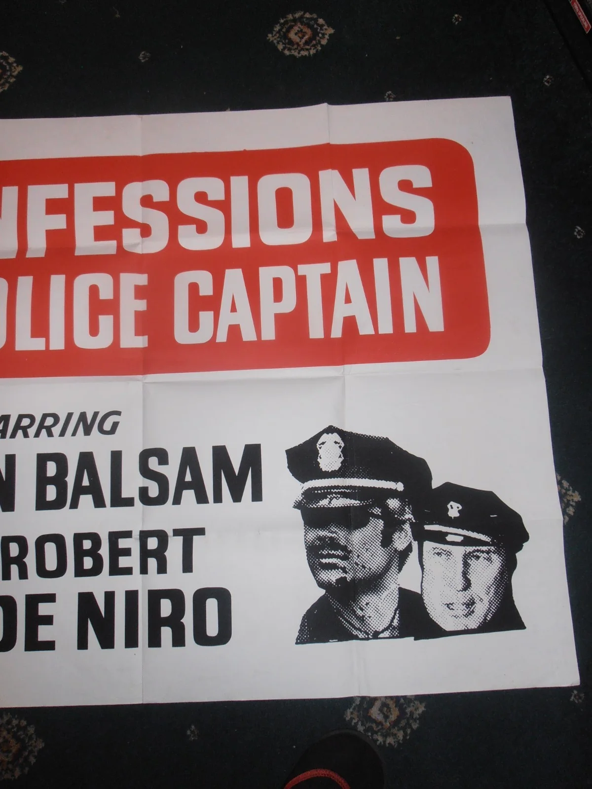 RARE Misprint 70s British Quad Film Poster - wrongly credited to Robert De Niro, image 4