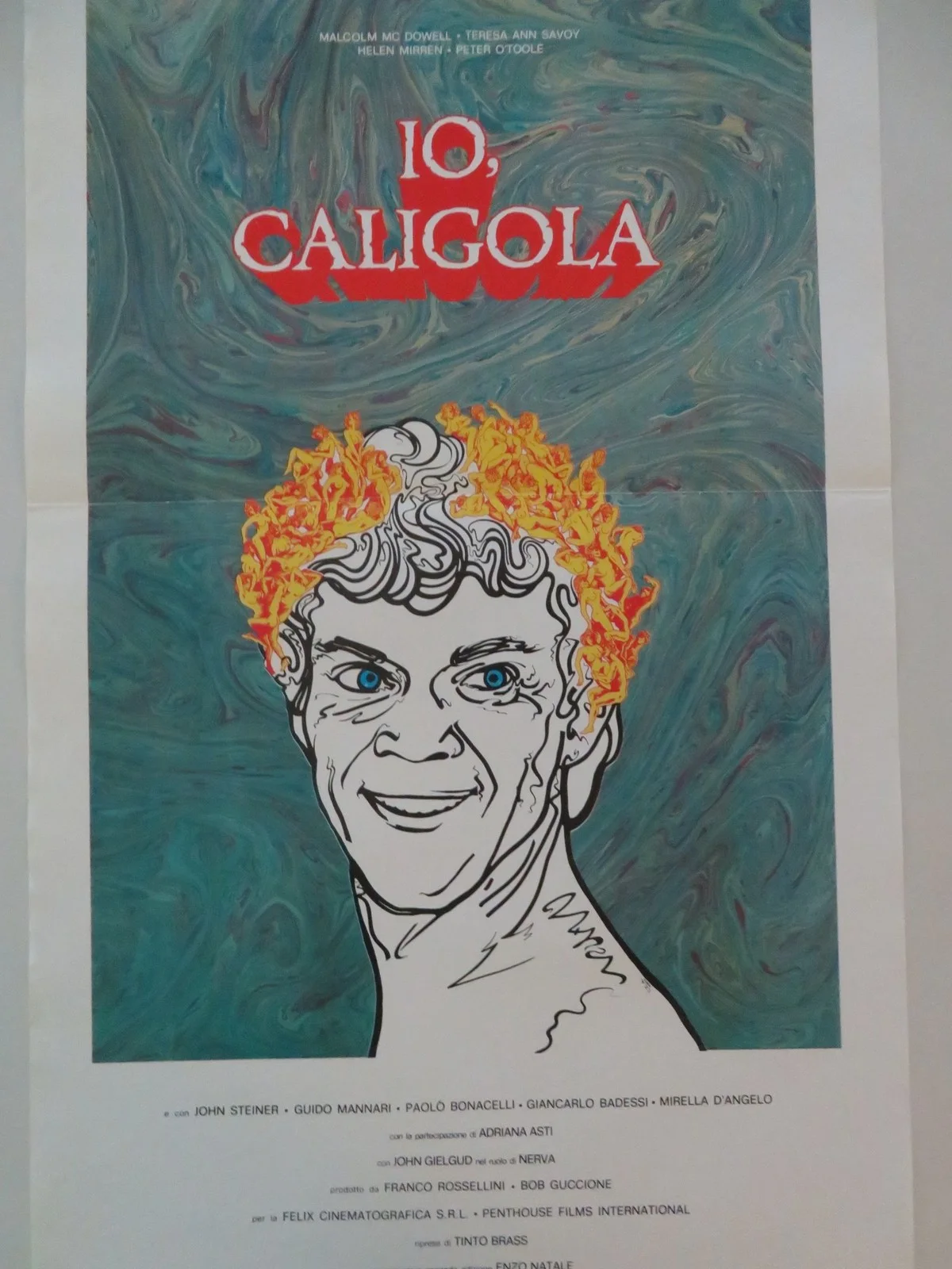 IO, CALIGOLA / CALIGULA ITALIAN LOCANDINA POSTER MALCOLM MCDOWELL GIELGUD 1984, изображение 3