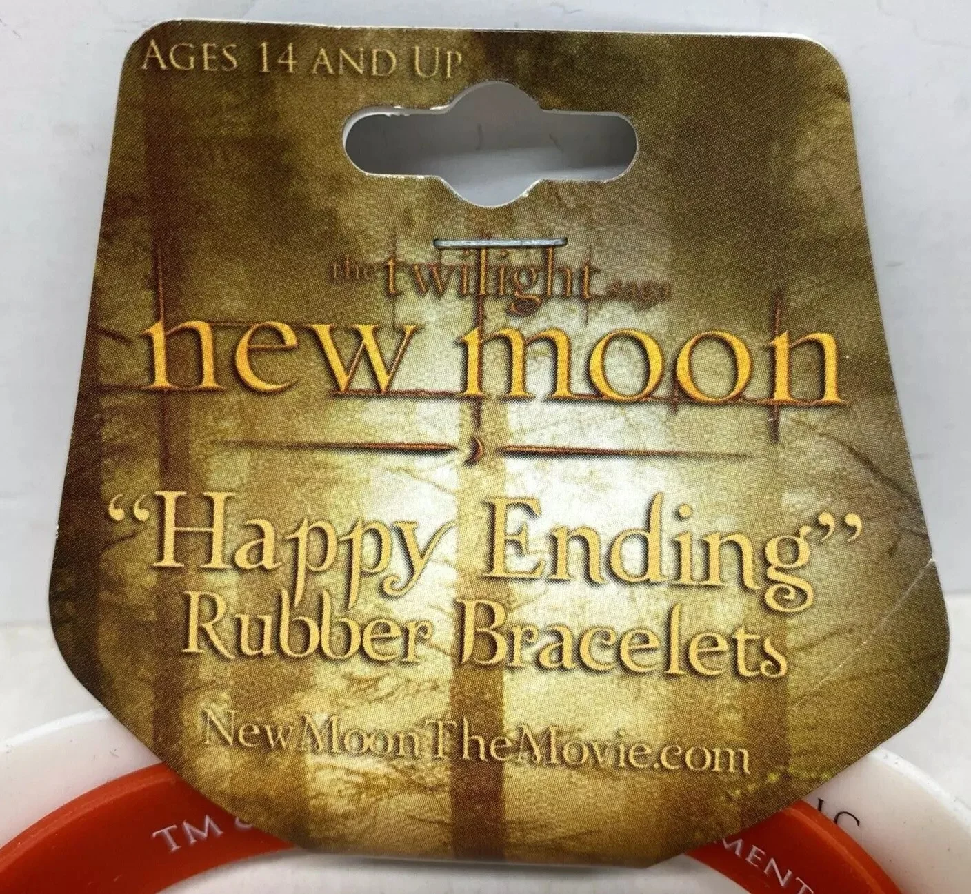 TWILIGHT SAGA NEW MOON BRACELET SET "I LOVE A HAPPY ENDING" RED / WHITE (002), image 3