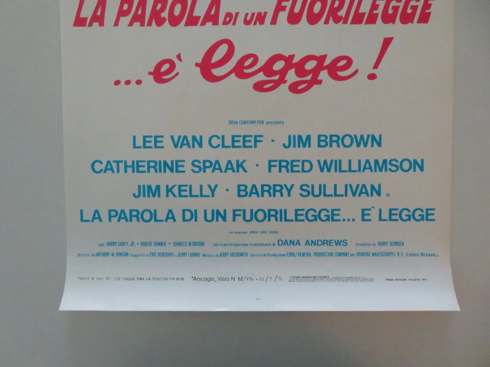 TAKE A HARD RIDE ITALIAN LOCANDINA POSTER JIM BROWN LEE VAN CLEEF 1975, image 4