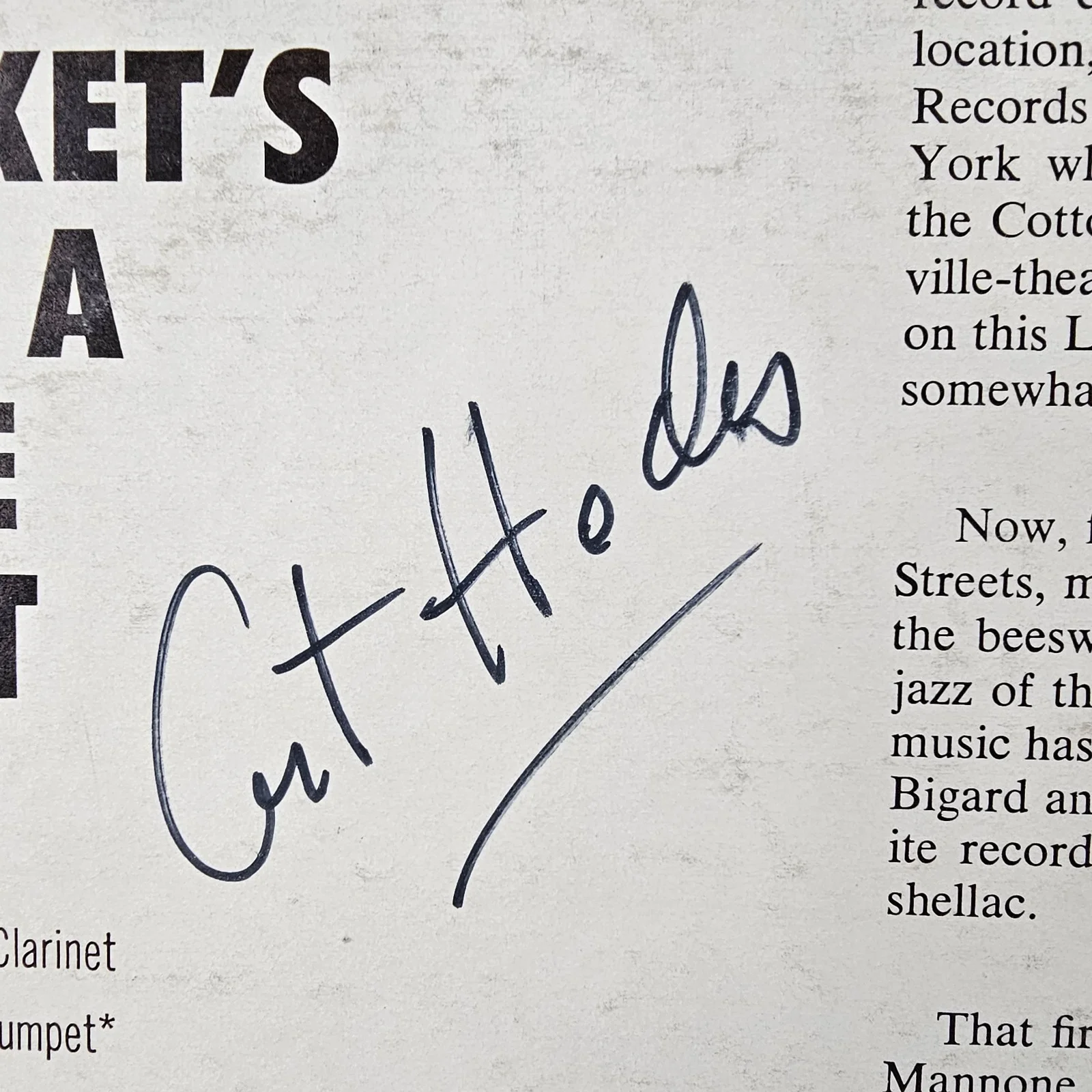 VINYL - SIGNED - Art Hodes - Autographed Record Album - NM / VG+ Vintage Vinyl, изображение 2