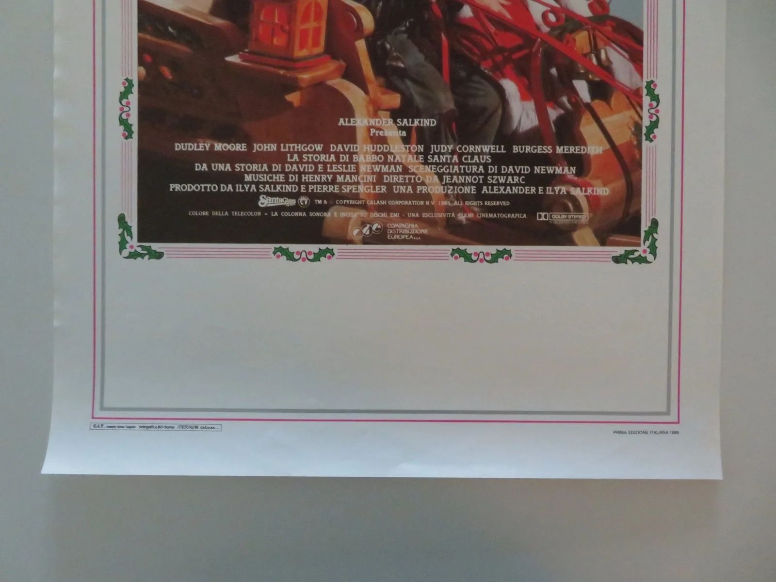 SANTA CLAUS: THE MOVIE ITALIAN LOCANDINA POSTER DUDLEY MOORE JOHN LITHGOW 1985, изображение 4