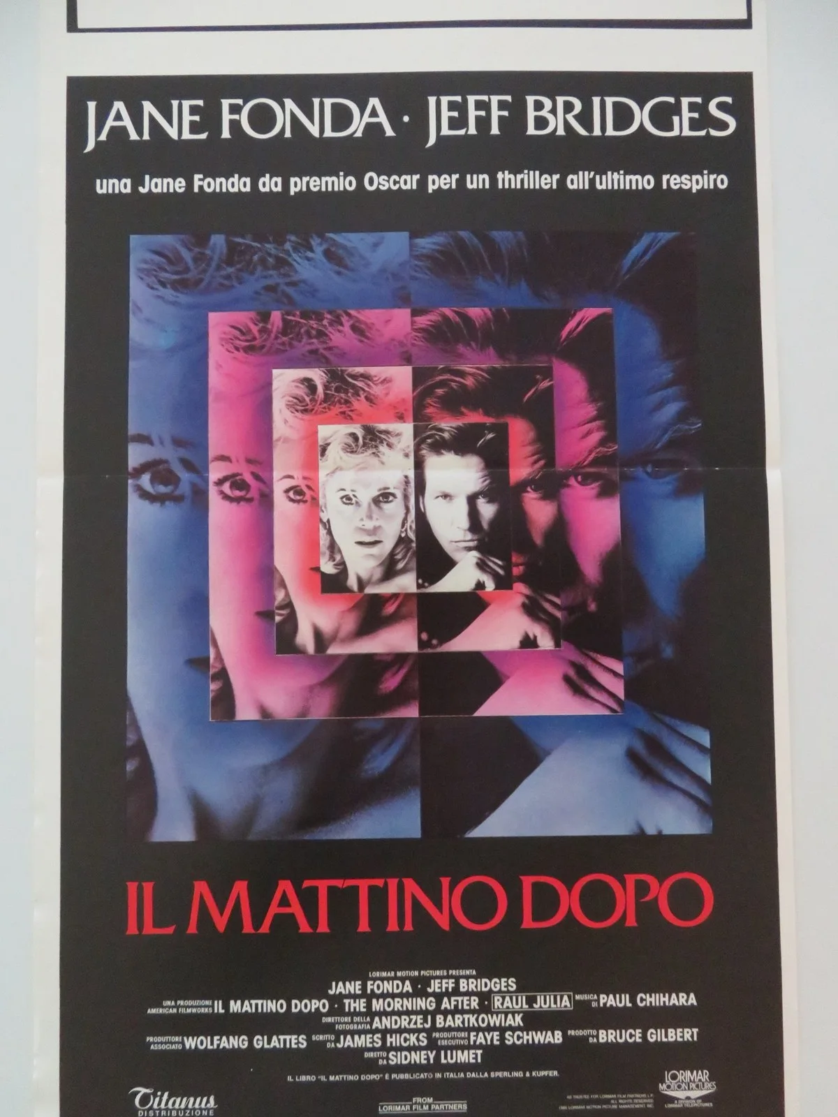 THE MORNING AFTER ITALIAN LOCANDINA POSTER JANE FONDA JEFF BRIDGES 1987, изображение 3