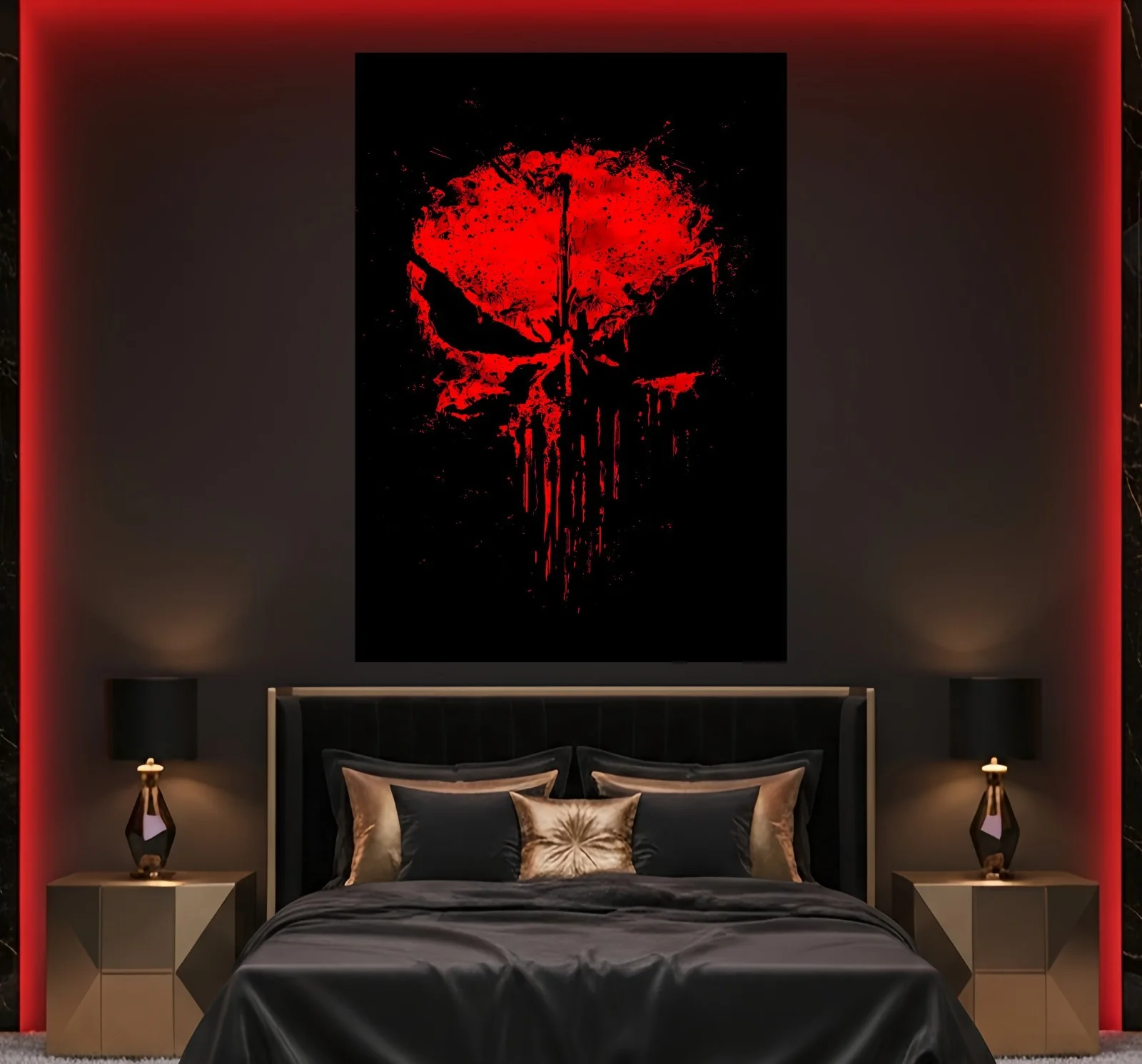 Large A0 A1 A2 A3 A4 The Punisher Marvel DC Mancave Wall Art Poster Gaming Comic, image 3