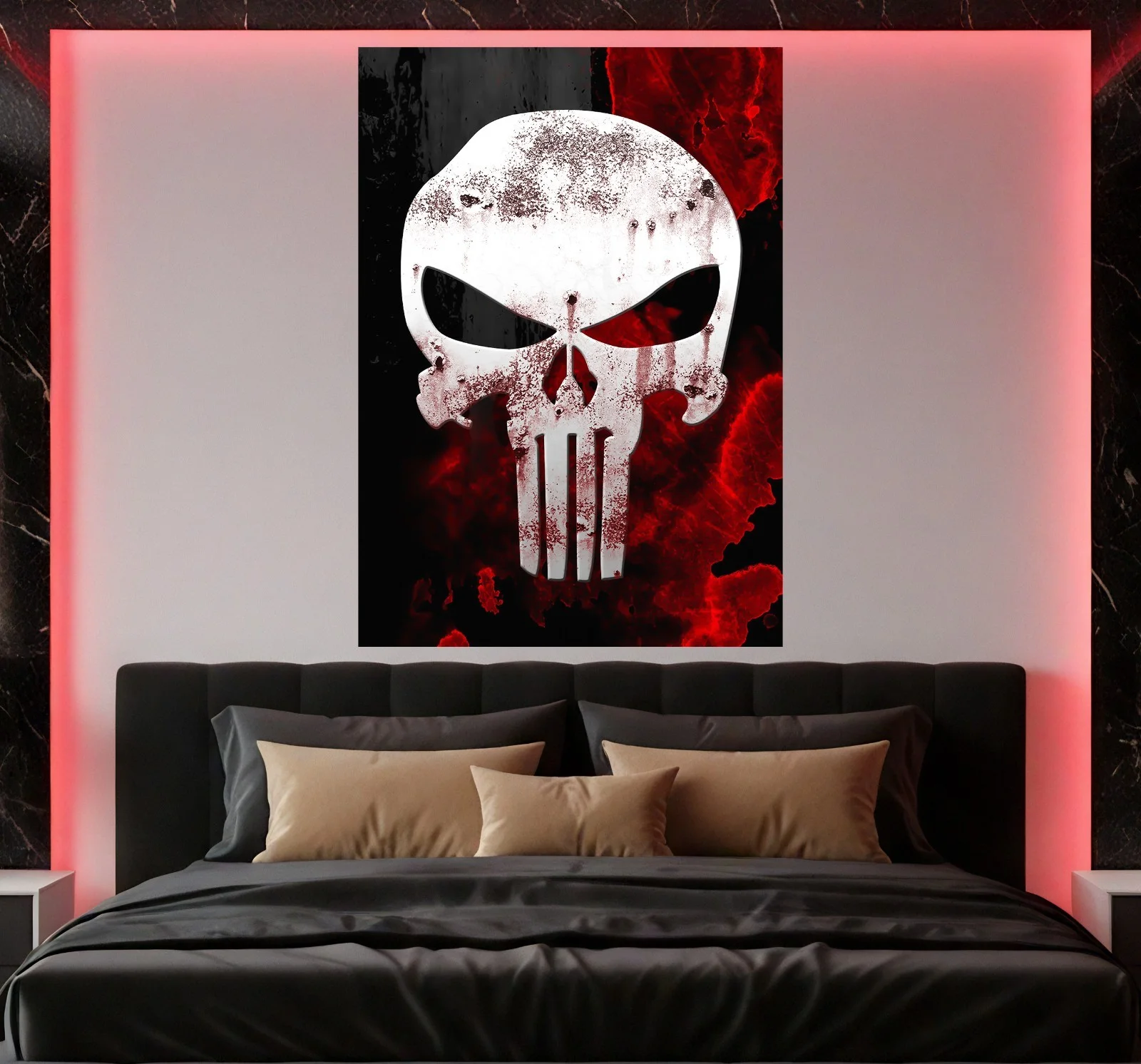 Large A0 A1 A2 A3 A4 The Punisher Marvel DC Mancave Wall Art Poster Gaming Comic, image 4