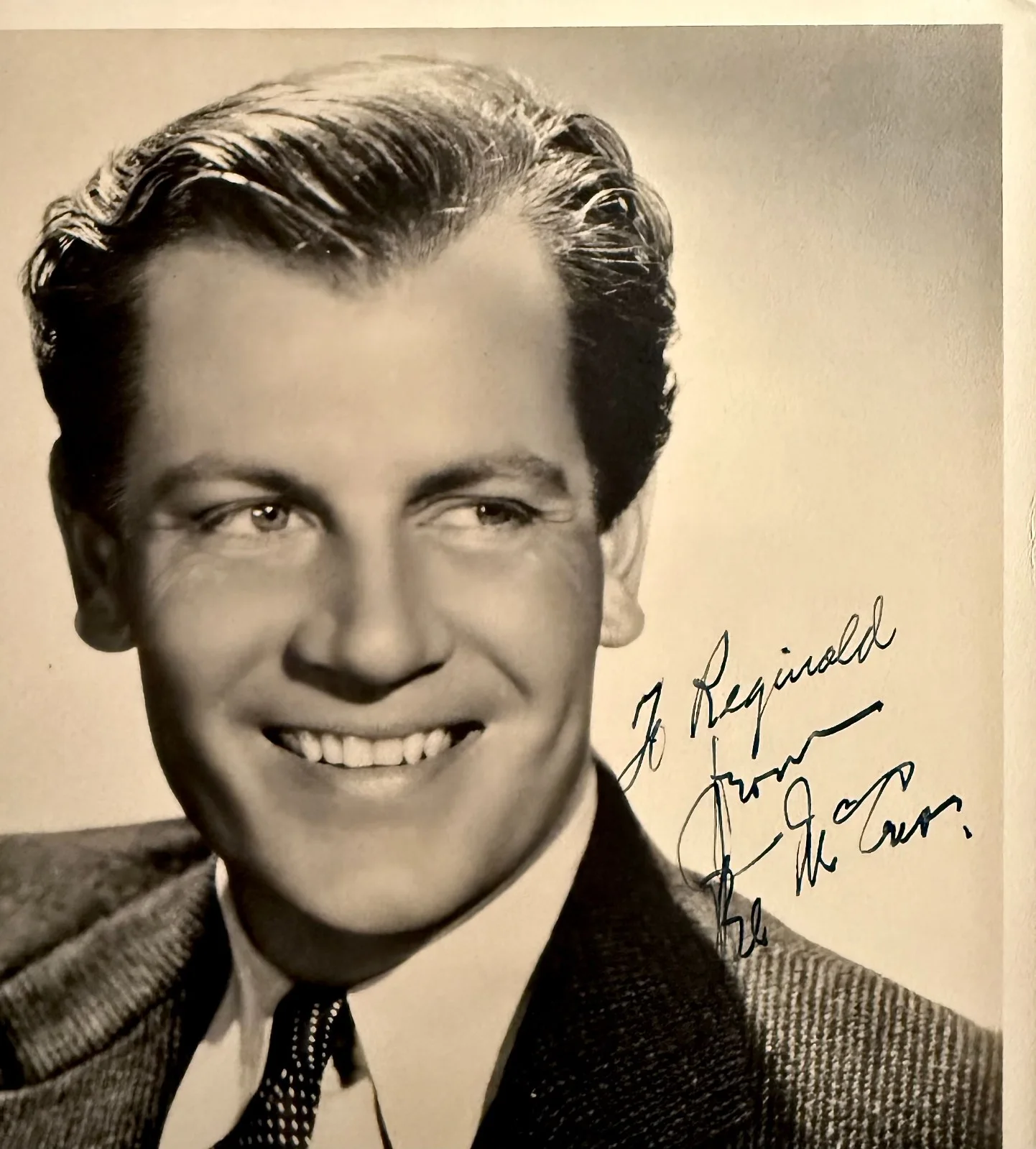 Joel McCrea — JOEL McCREA SIGNED Autographed 8" x 10" PHOTO Sullivan's Travels JSA CERTIFIED, изображение 3