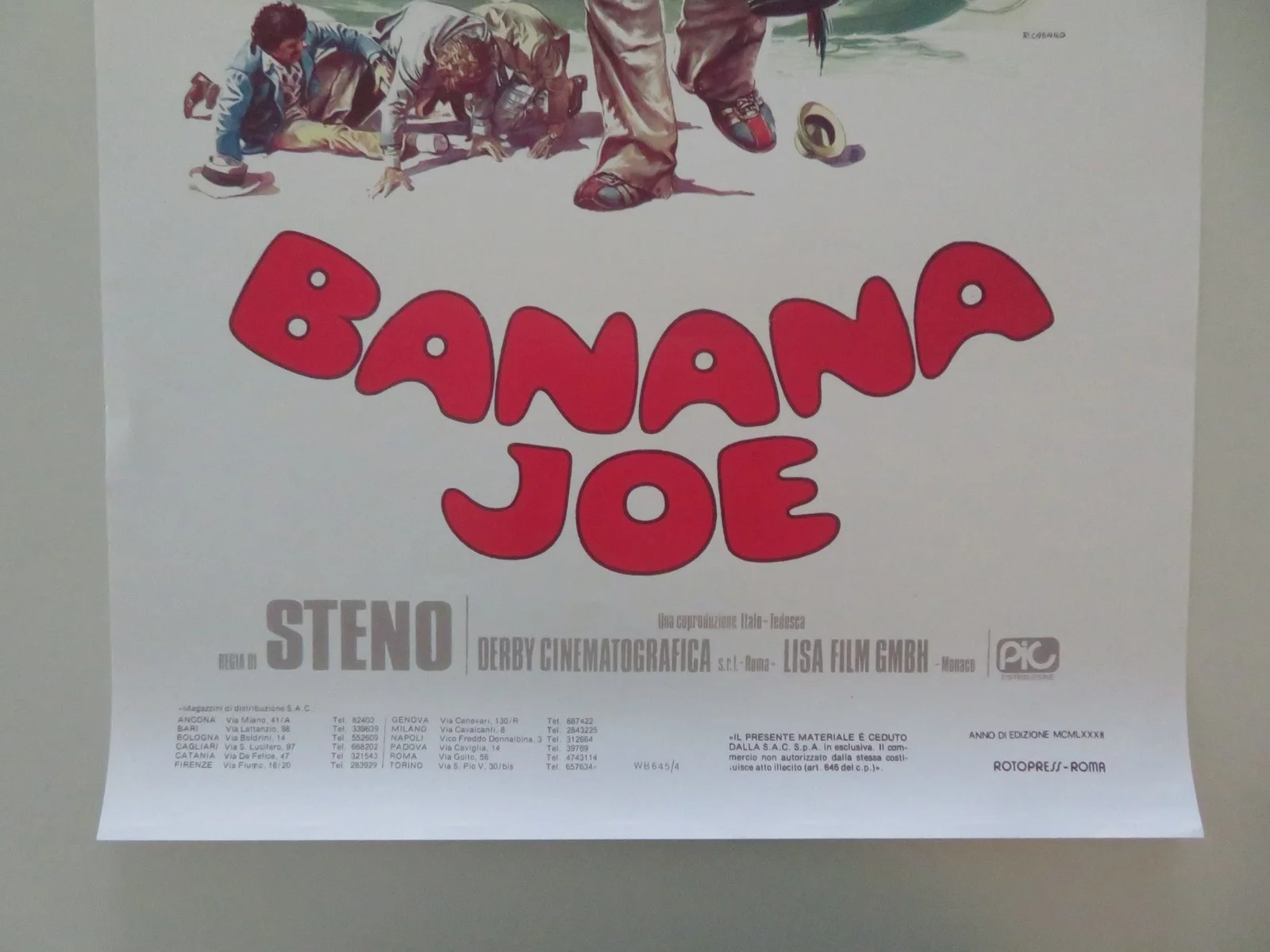 BANANA JOE ITALIAN LOCANDINA POSTER BUD SPENCER MARINA LANGNER 1982, изображение 4