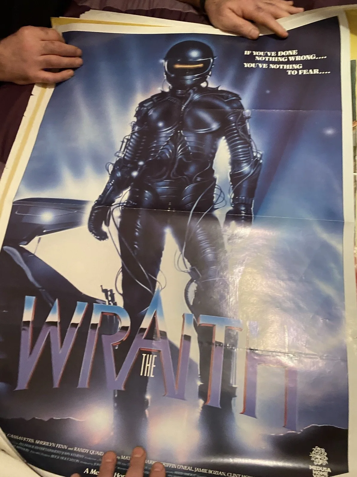 The Wraith Original Video Shop VHS Poster 1986 extremely rare A1 Charlie Sheen, изображение 3