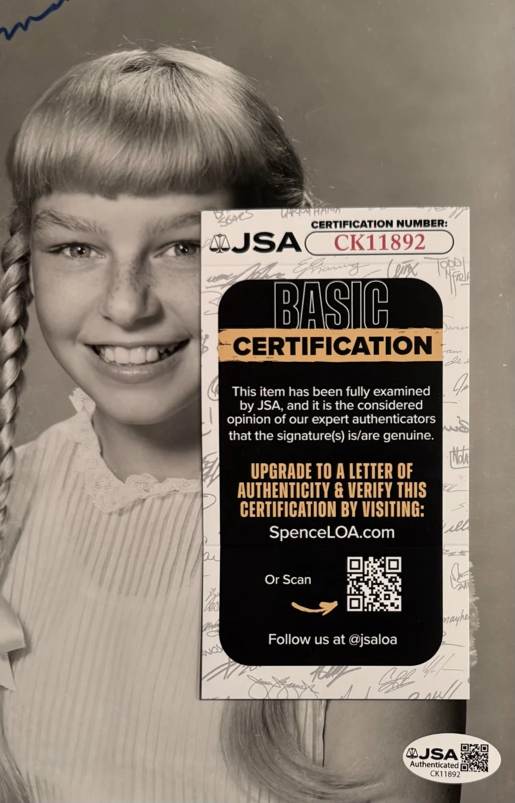 Patty McCormack — PATTY McCORMACK Signed Autograph 8 x 10 Vintage PHOTO The Bad Seed JSA CERTIFIED, image 3