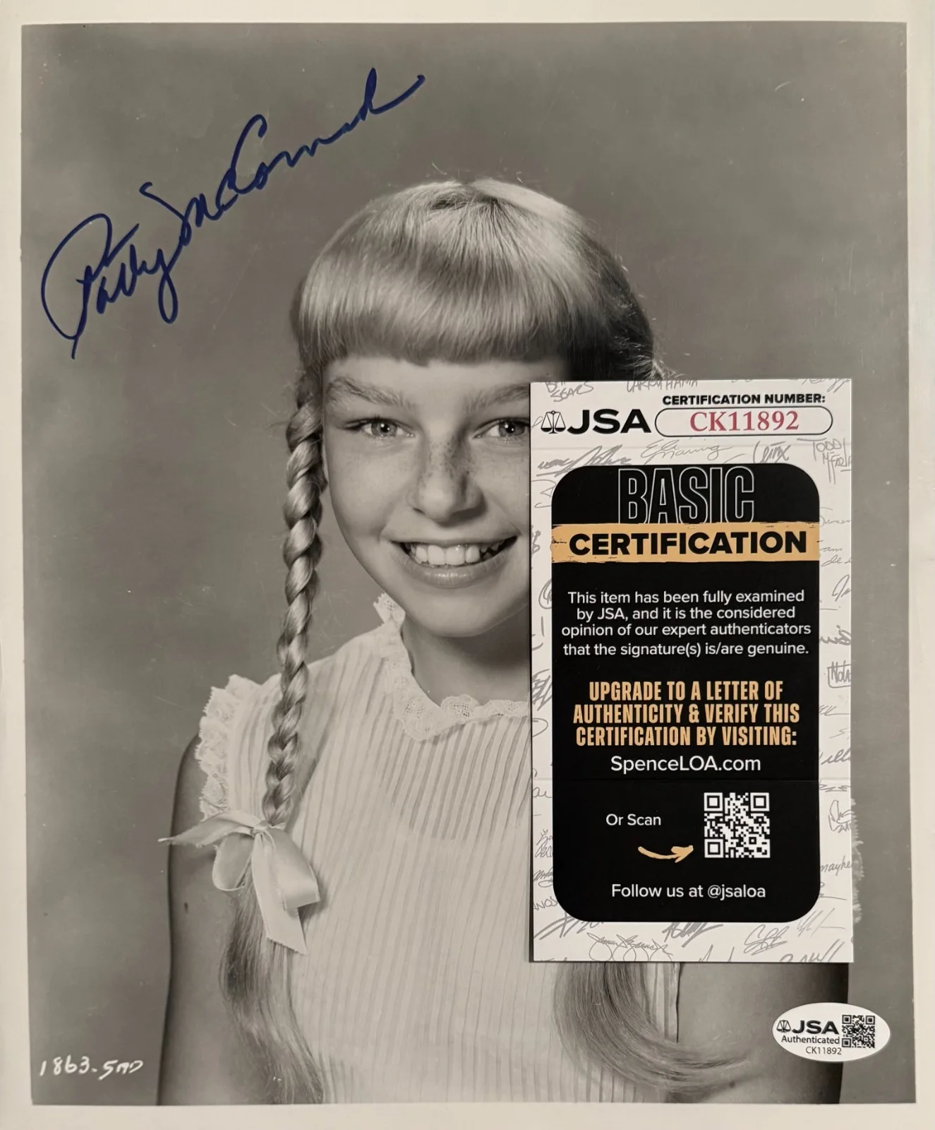 Patty McCormack — PATTY McCORMACK Signed Autograph 8 x 10 Vintage PHOTO The Bad Seed JSA CERTIFIED, image 5