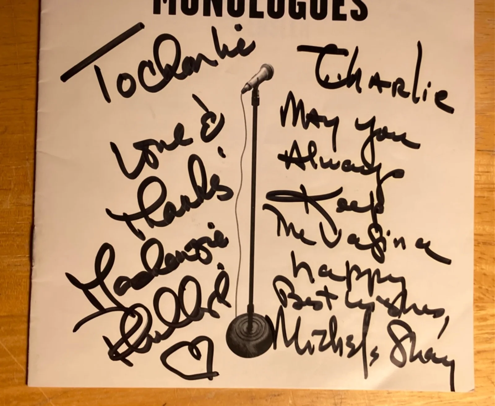 3x Hand SIGNED Vagina Monologues "Playbill" Mackenzie Phillips, Michele Shay +1, image 4