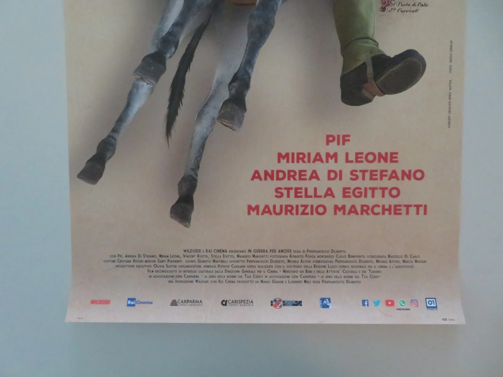 IN GUERRA PER AMORE ITALIAN LOCANDINA POSTER PIF MIRIAM LEONE 2016, изображение 4