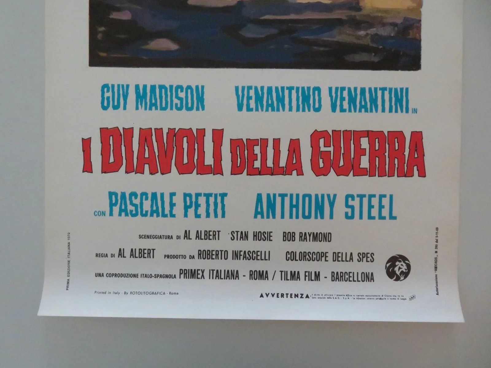 THE WAR DEVILS ITALIAN LOCANDINA POSTER GUY MADISON VENANTINO VENANTINI 1970, image 4