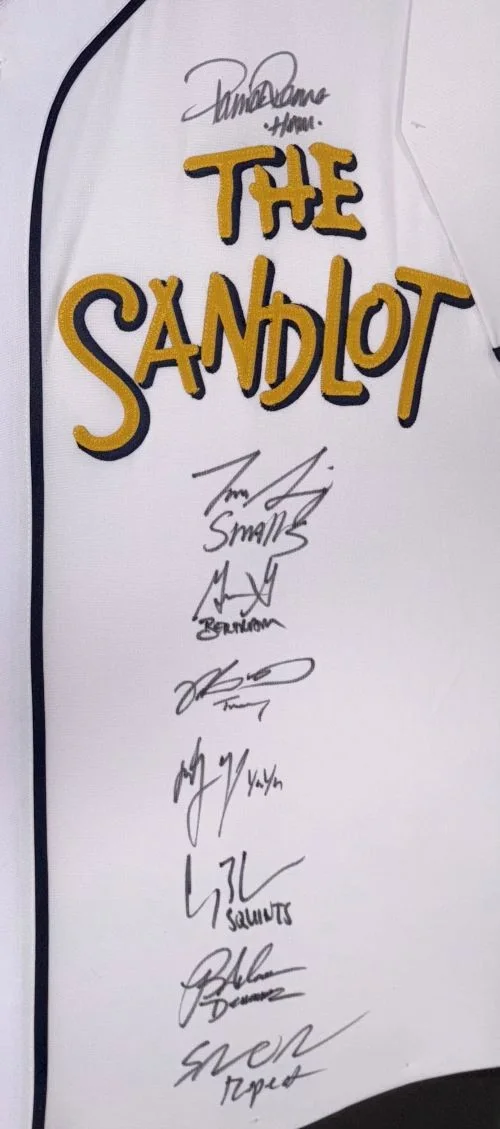 The Sandlot (8) Cast Signed Framed Custom Baseball Jersey BAS, image 2
