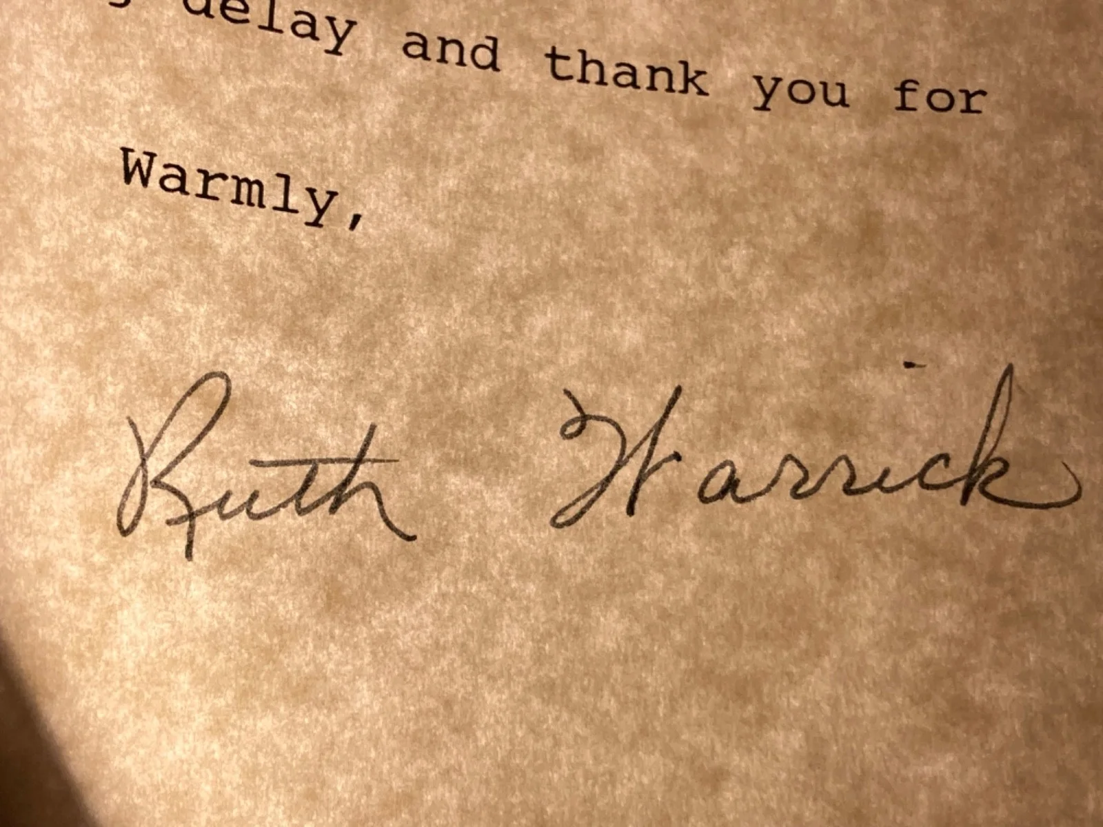 Hand SIGNED Ruth Warrick Letter To Fan - All My Children, Citizen Kane, Journey, изображение 5