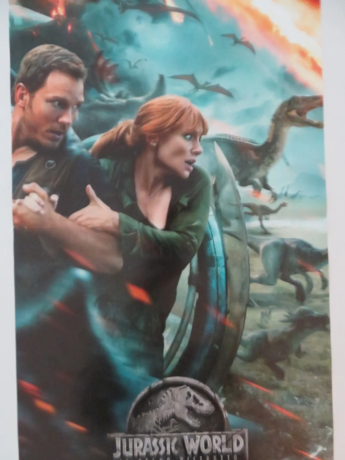 JURASSIC WORLD: FALLEN KINGDOM ITALIAN LOCANDINA POSTER CHRIS PRATT HOWARD 2018, изображение 3