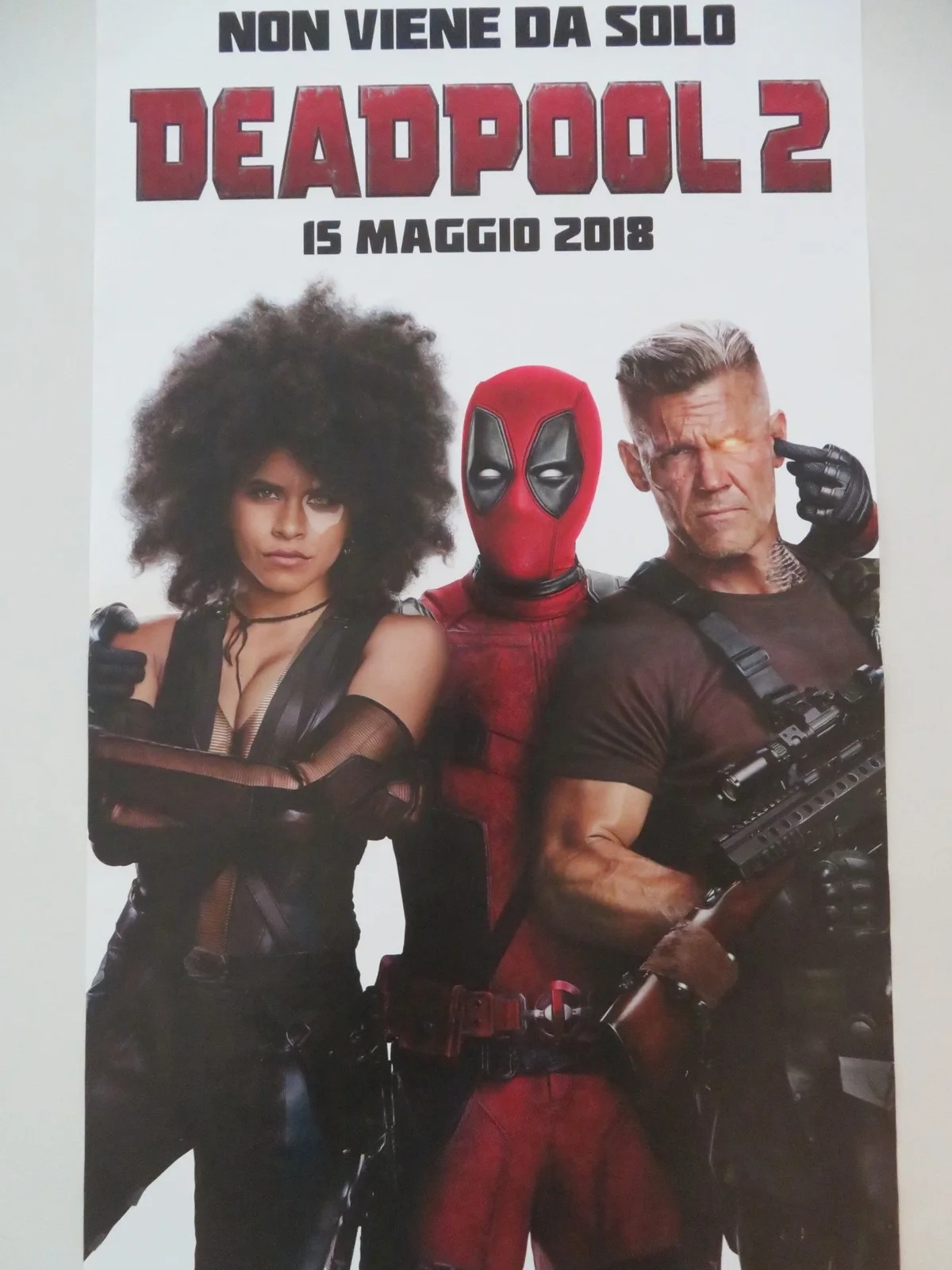 DEADPOOL 2 ITALIAN LOCANDINA POSTER RYAN REYNOLDS JOSH BROLIN 2018, image 3