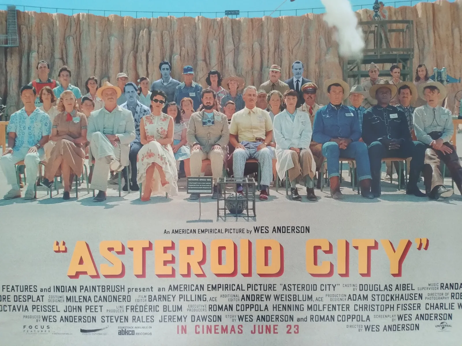 Asteroid City original movie 2023 poster UK quad, image 2