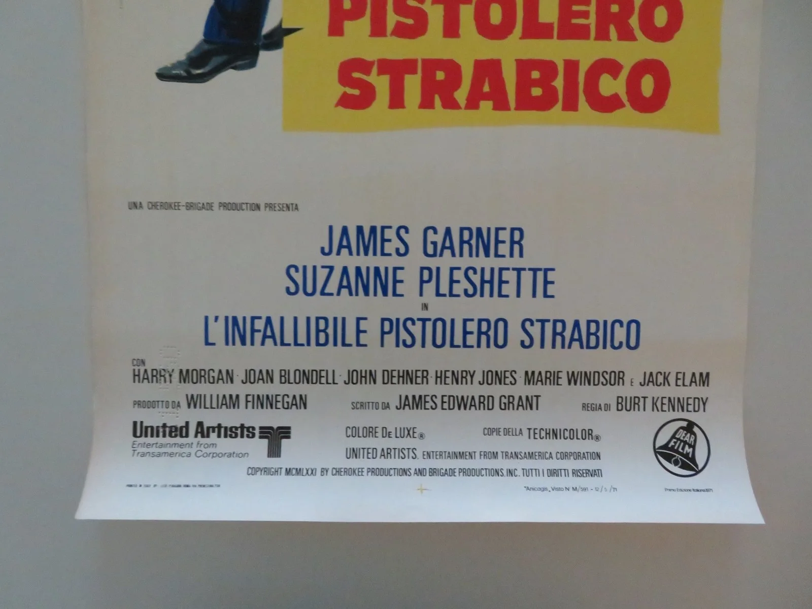 SUPPORT YOUR LOCAL GUNFIGHTER - B ITALIAN LOCANDINA POSTER JAMES GARNER 1971, изображение 4