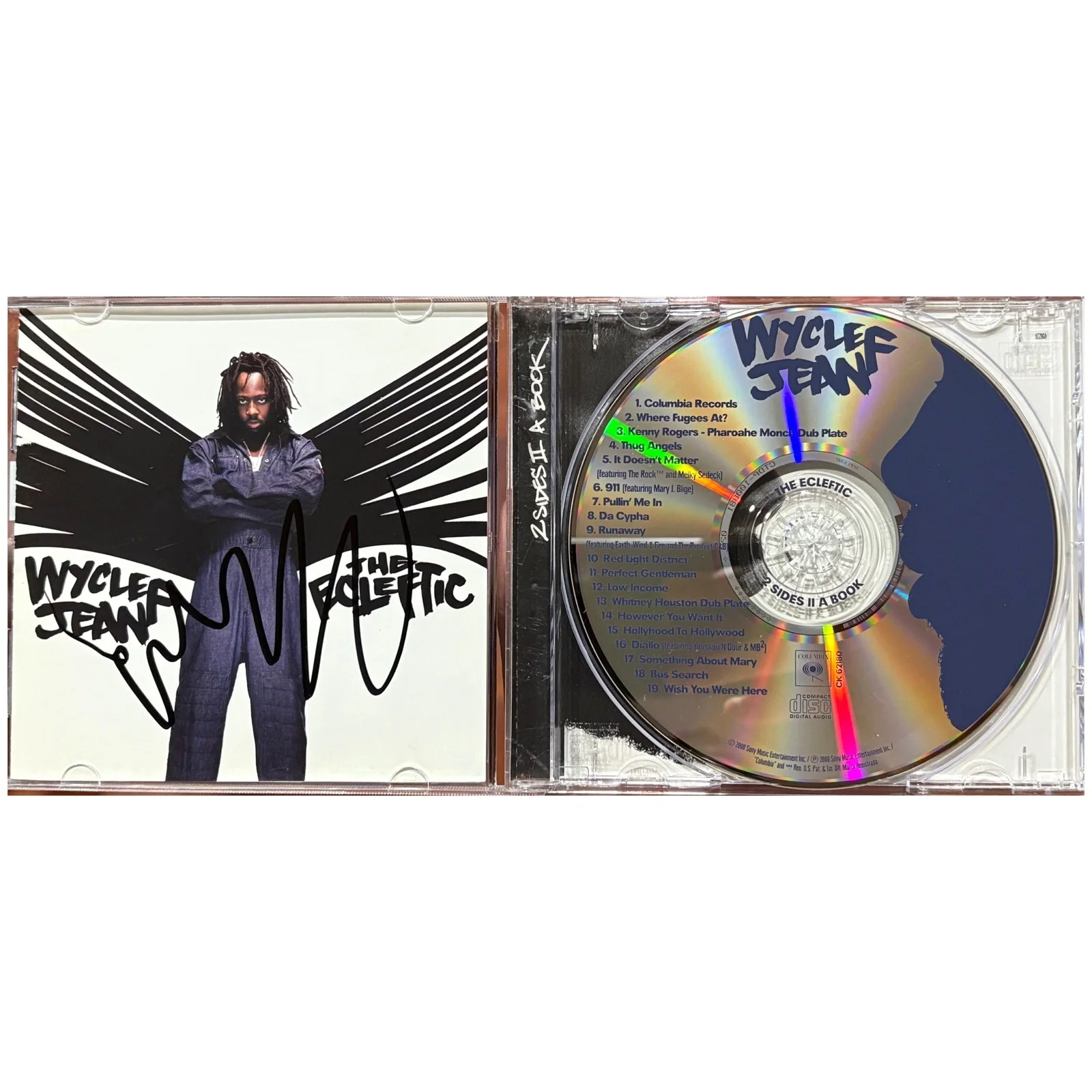 Wyclef Jean Autographed SIGNED “The Ecleftic” CD The Fugees Columbia Records, изображение 3