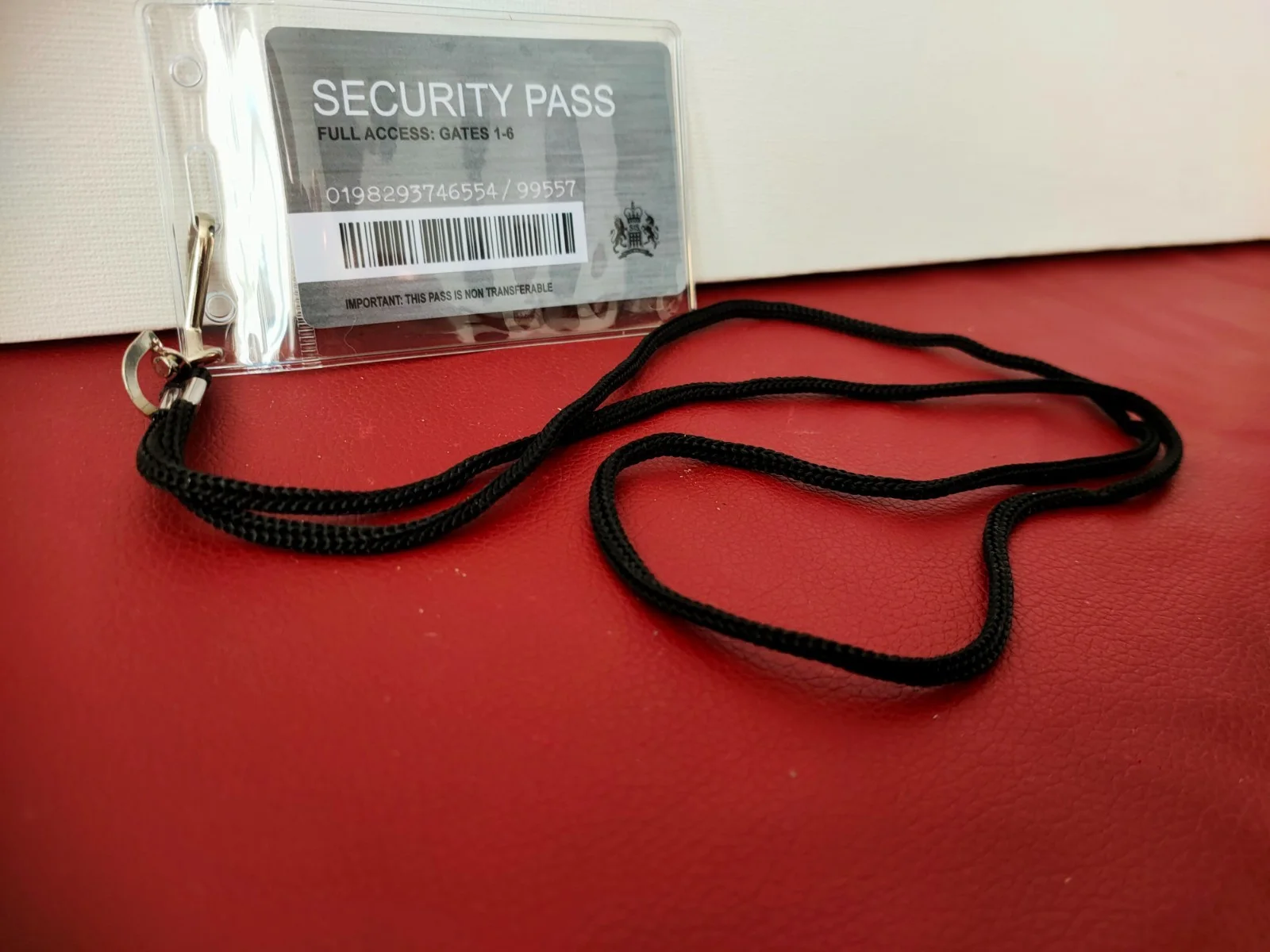 PROP - James Bond - SKYFALL PVC SECURITY PASS CARD & LANYARD, image 3