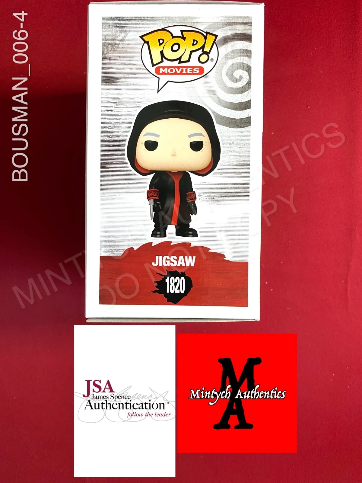 Darren Lynn Bousman — Darren Lynn Bousman autographed signed Jigsaw Saw Funko Pop #1820 JSA COA, image 4