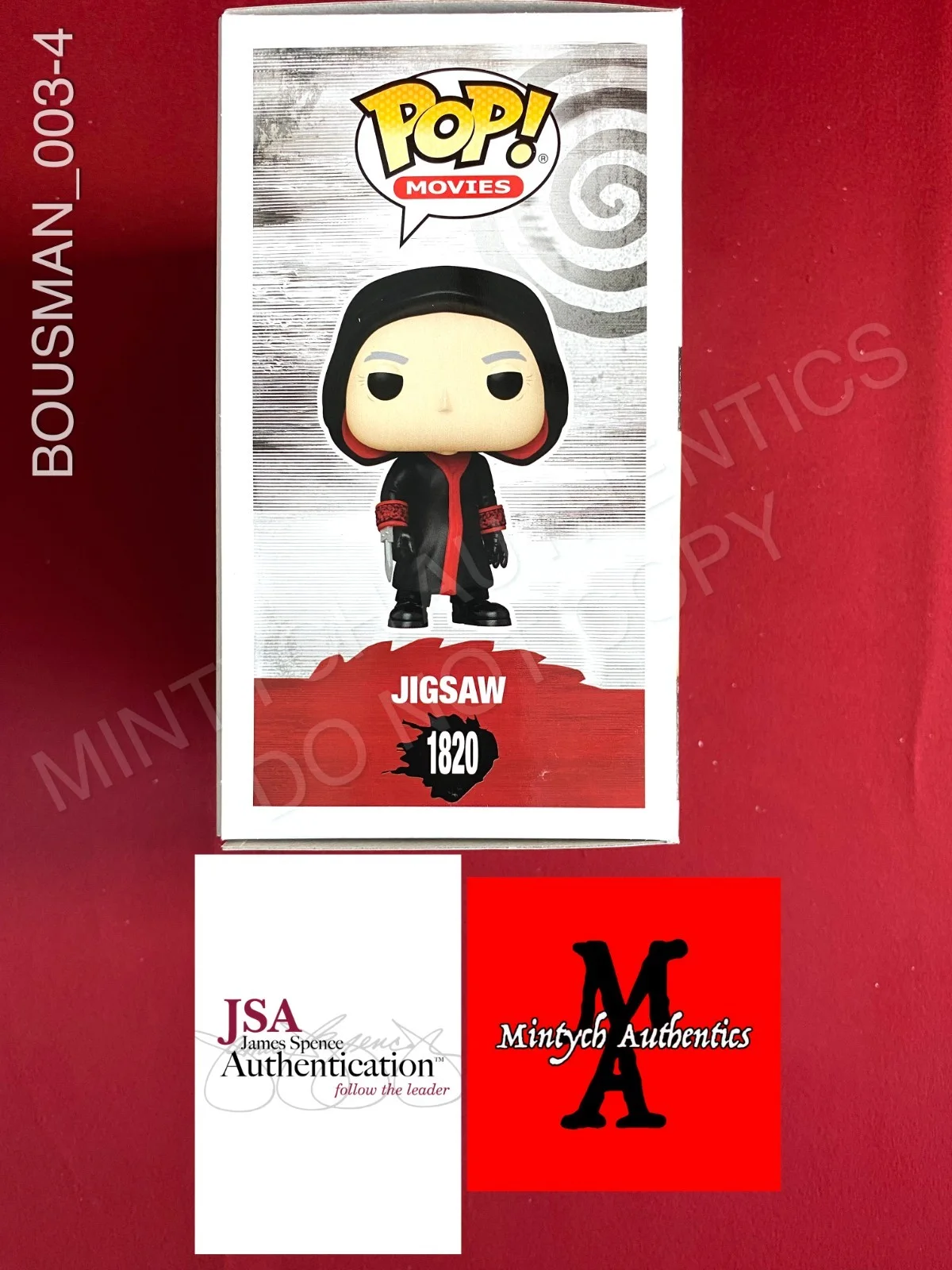 Darren Lynn Bousman — Darren Lynn Bousman autographed signed Jigsaw Saw Funko Pop #1820 JSA COA, image 4