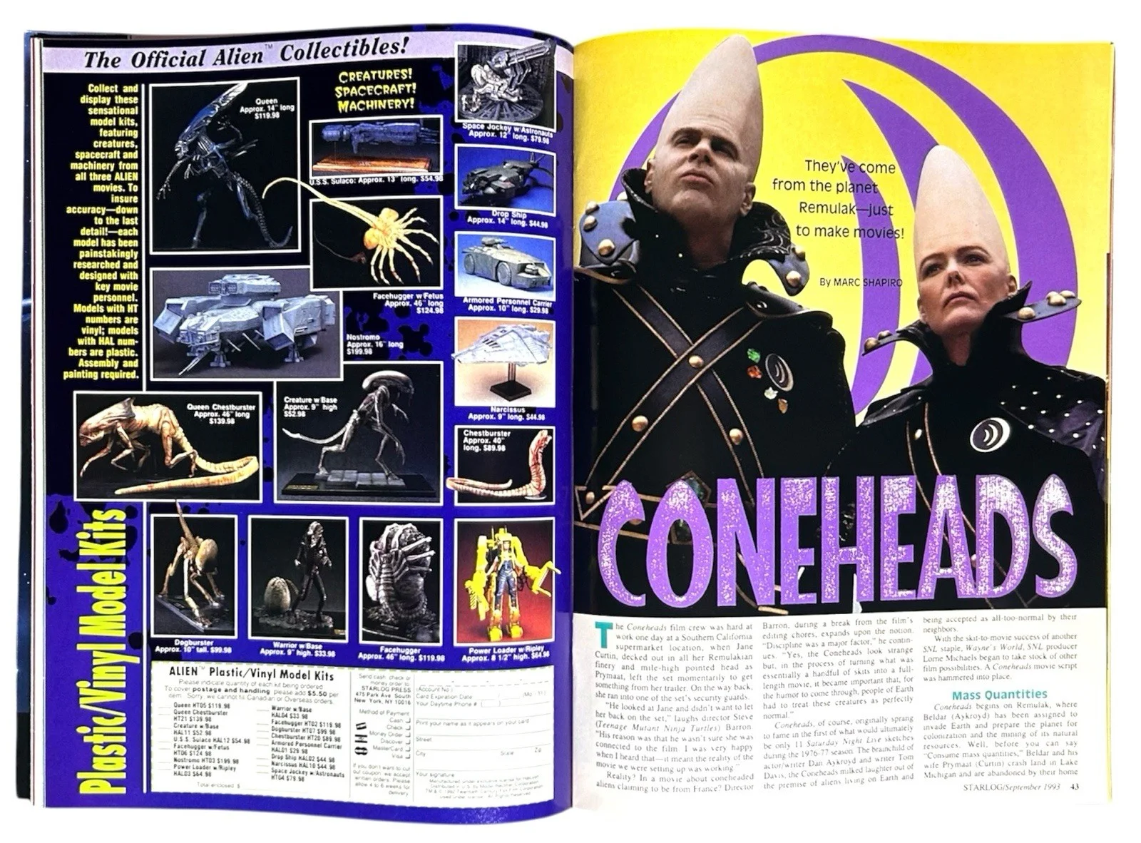 Dan Aykroyd — Dan Aykroyd Signed Sept 1993 Starlog Coneheads Magazine (BECKETT AUTHENTICATED), изображение 4