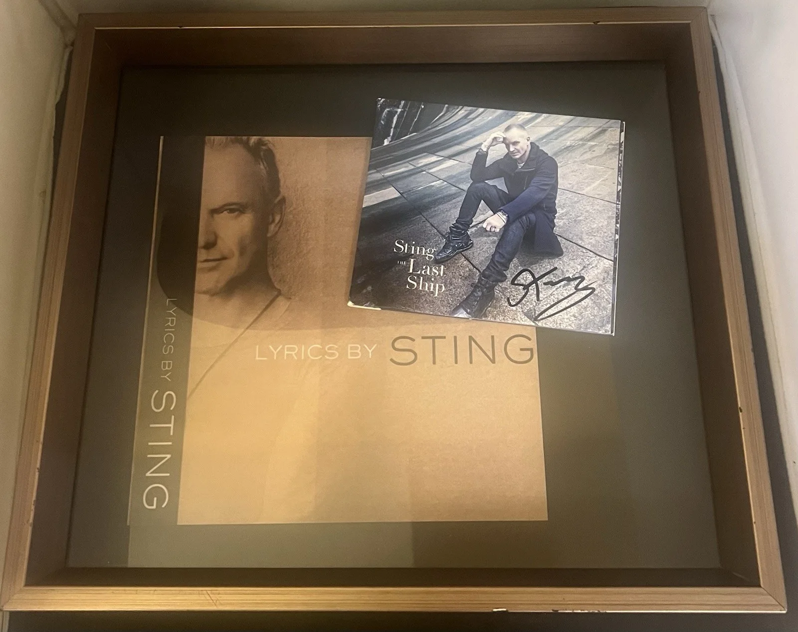 Sting 2013 Last Ship Police Nicely Framed CD Booklet Hand Signed/Autographed GTP, image 2