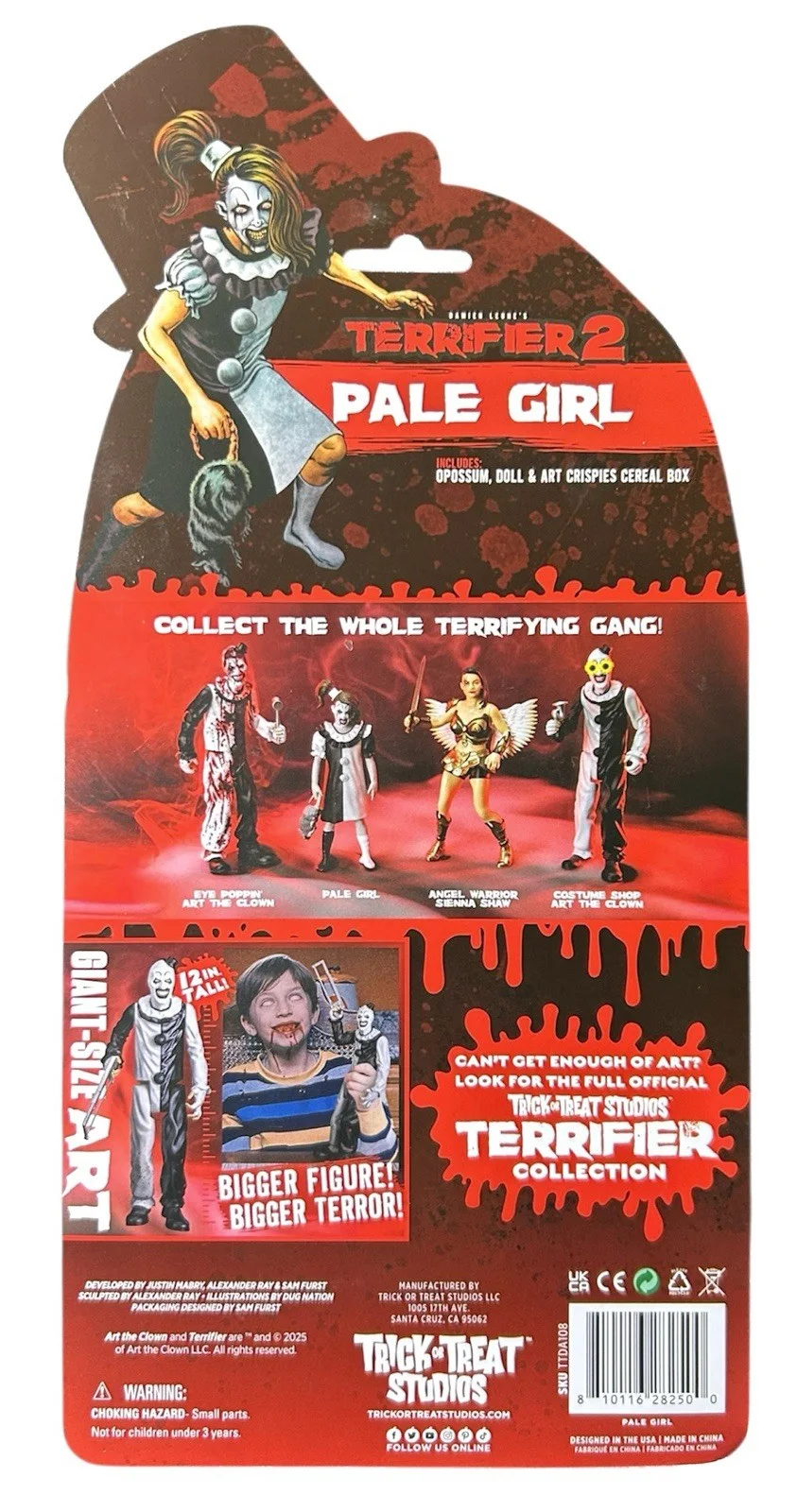 Amelie Mclain — Amelie Mclain Signed Terrifier Little Pale Girl Figure Art The Clown (JSA COA), изображение 4