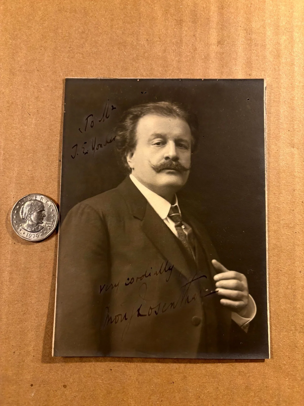 Moriz Rosenthal Very Rare Very Early Autographed Photo Pianist Composer Liszt, изображение 2