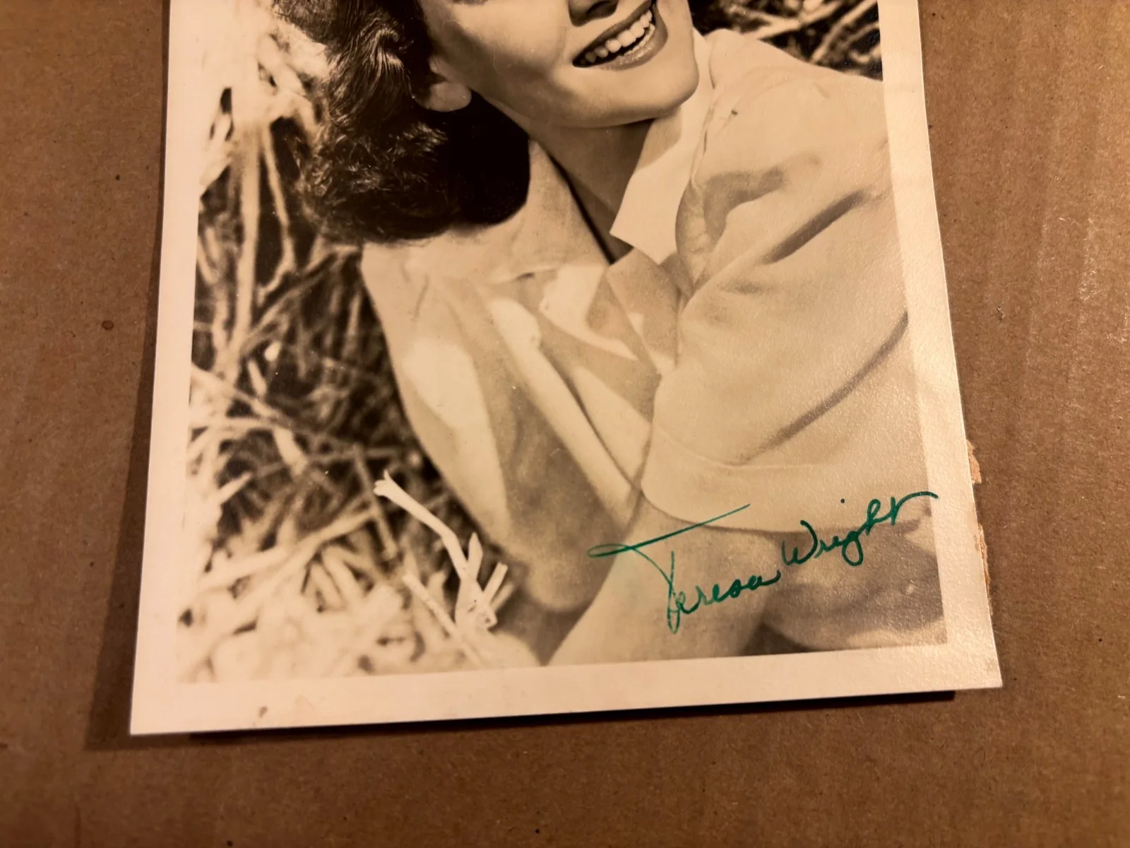 Teresa Wright Rare Early Autographed Photo '40s Miniver Shadow Of Doubt, изображение 3