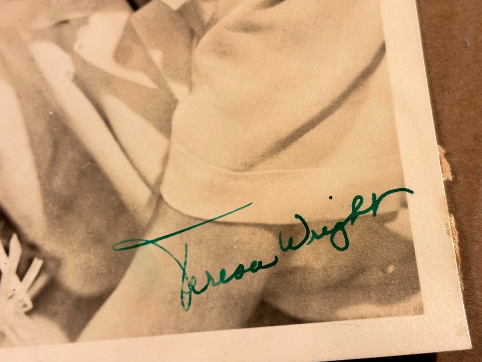 Teresa Wright Rare Early Autographed Photo '40s Miniver Shadow Of Doubt, изображение 5