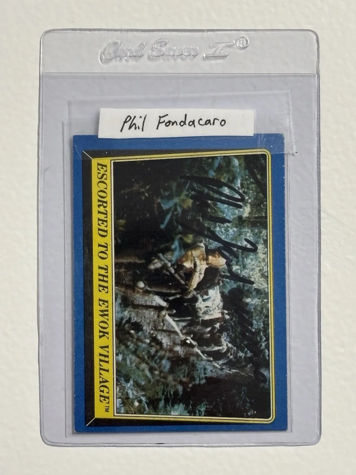 Phil Fondacaro — PHIL FONDACARO Signed Topps STAR WARS EWOK Autograph Card from AUTO COLLECTION, image 4