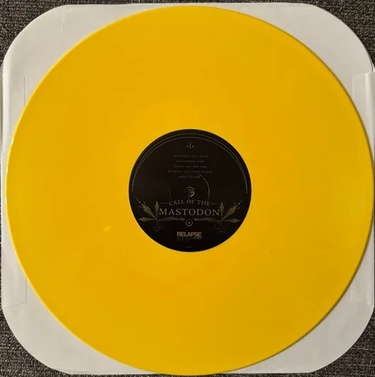 Mastodon Autographed Call Of The Mastodon Yellow Opaque Vinyl LP (Signed By 3), изображение 4