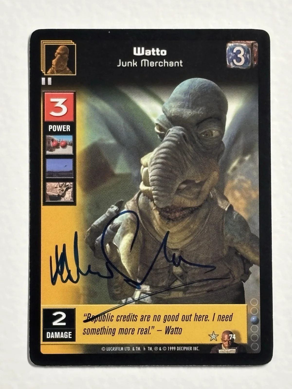 Andy Secombe — ANDY SECOMBE Signed STAR WARS Autograph CCG Card from AUTO COLLECTION Andrew