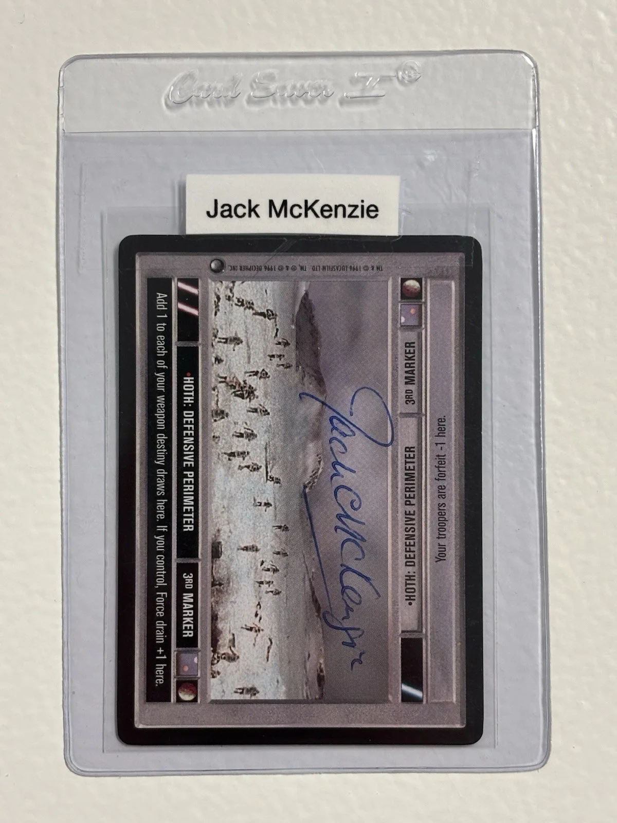 Jack McKenzie — JACK McKENZIE Signed STAR WARS Autograph Decipher CCG Card from AUTO COLLECTION, image 3