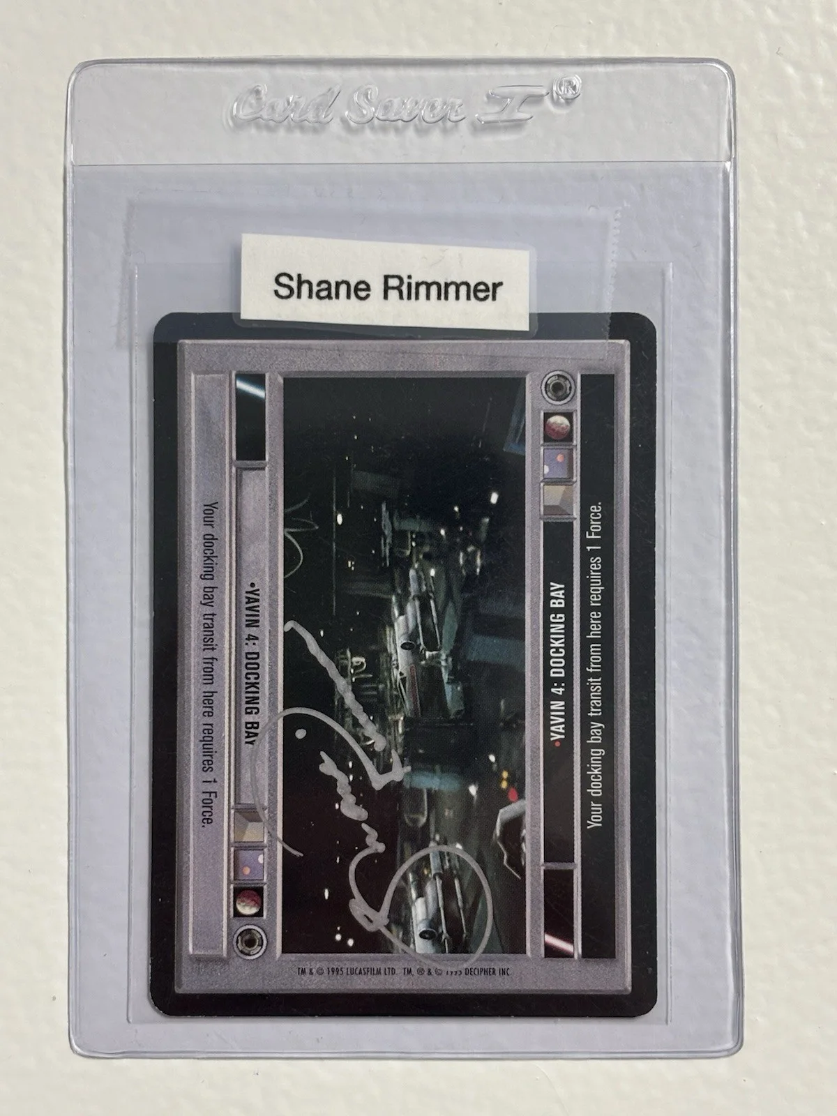 Shane Rimmer — SHANE RIMMER Signed STAR WARS Autograph Decipher CCG Card from AUTO COLLECTION, image 3
