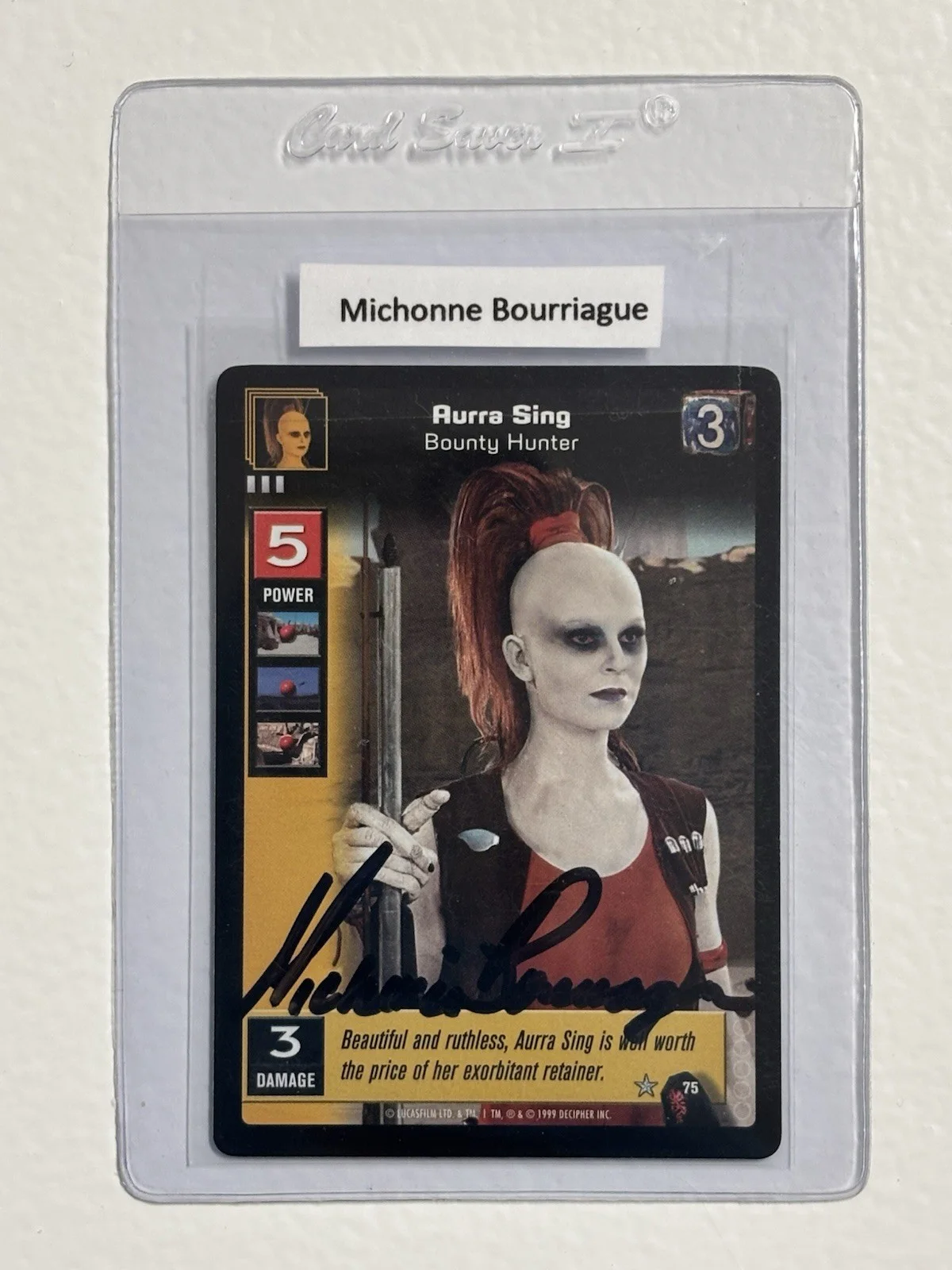 Michonne Bourriague — MICHONNE BOURRIAGUE Signed STAR WARS Autograph CCG Card from AUTO COLLECTION LOT, изображение 3