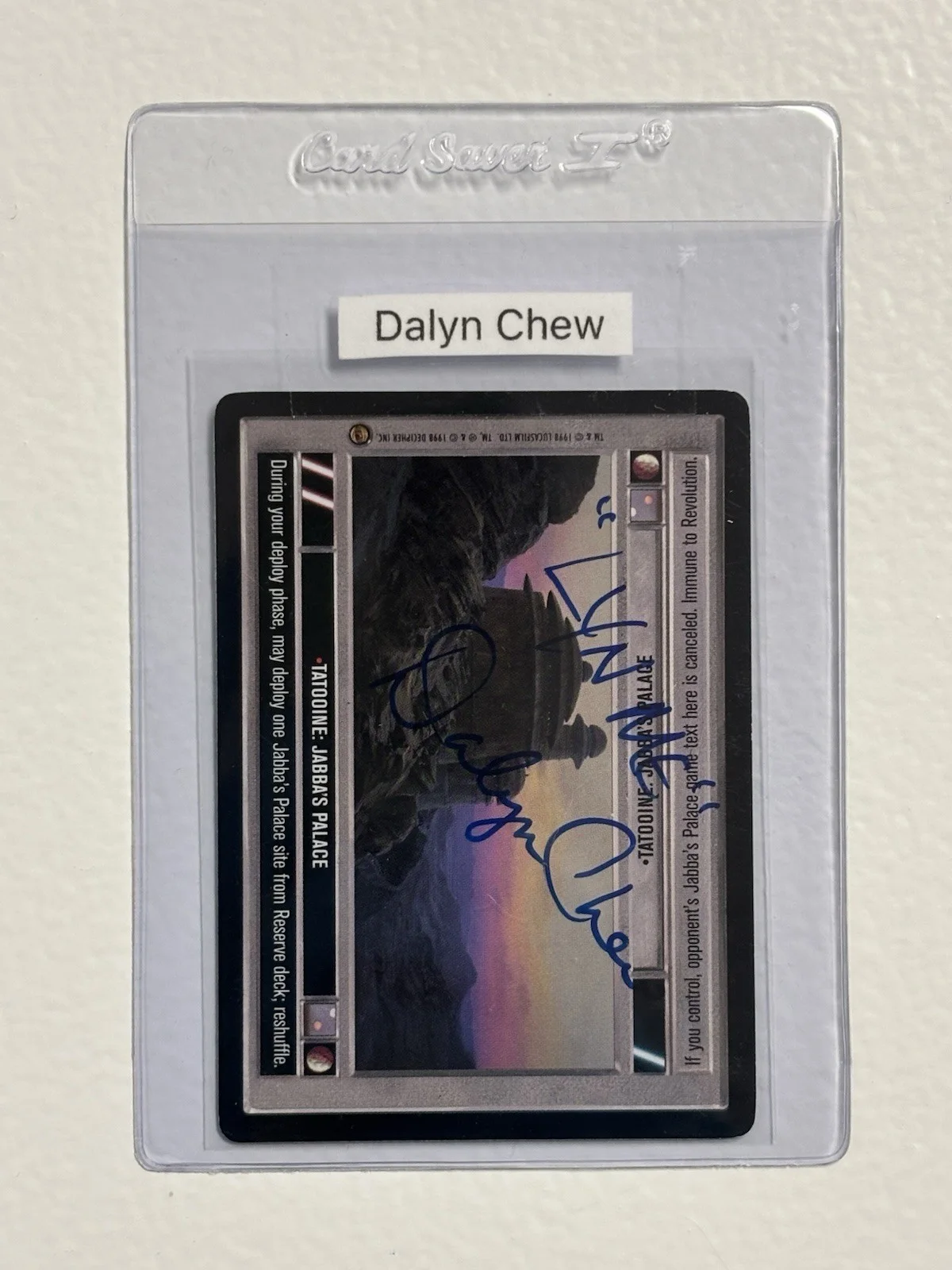 Dalyn Chew — RARE** DALYN CHEW Signed STAR WARS Autograph Decipher CCG Card from AUTO LOT, image 3