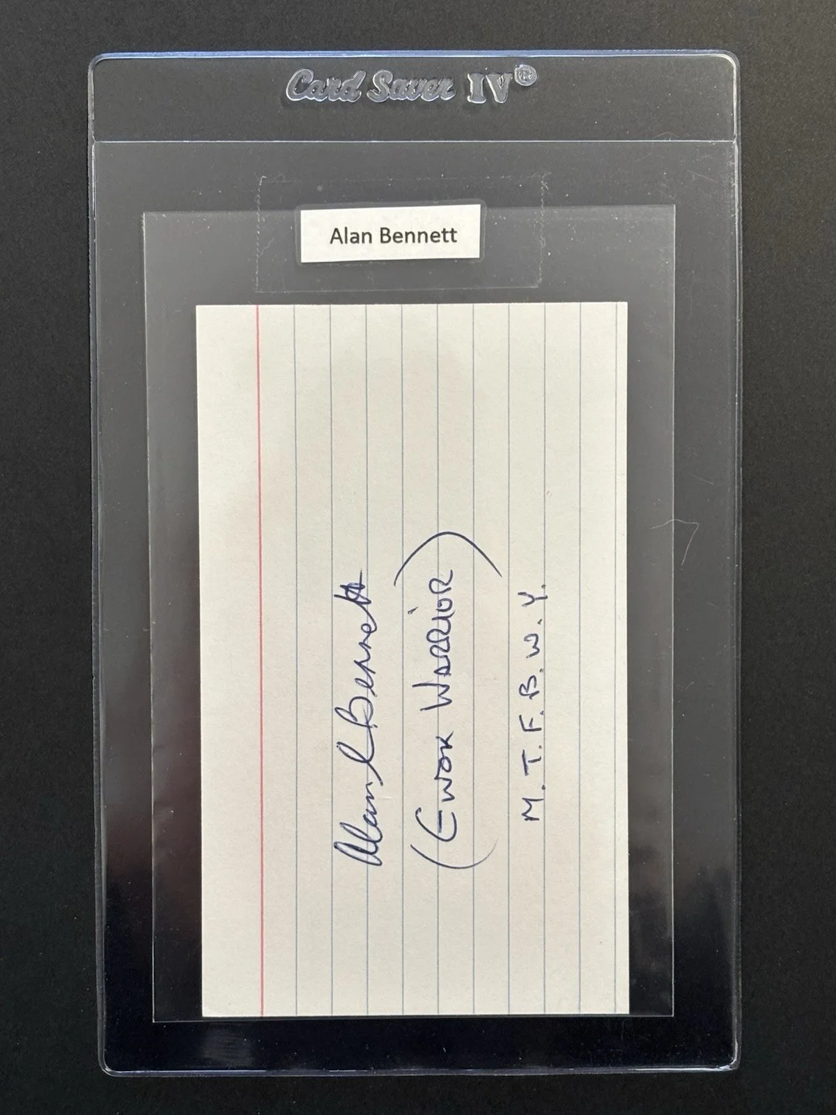 Alan Bennett — DECEASED*** ALAN BENNETT Signed STAR WARS Ewok Actor Autograph Card AUTO, image 3