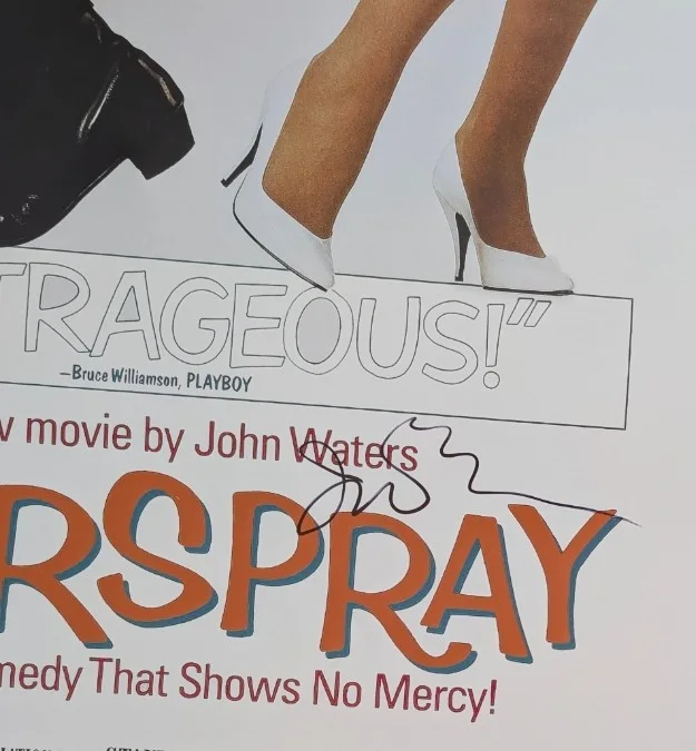 JOHN WATERS signed 24X30 MOVIE POSTER Hairspray SWAU Authenticated, изображение 2