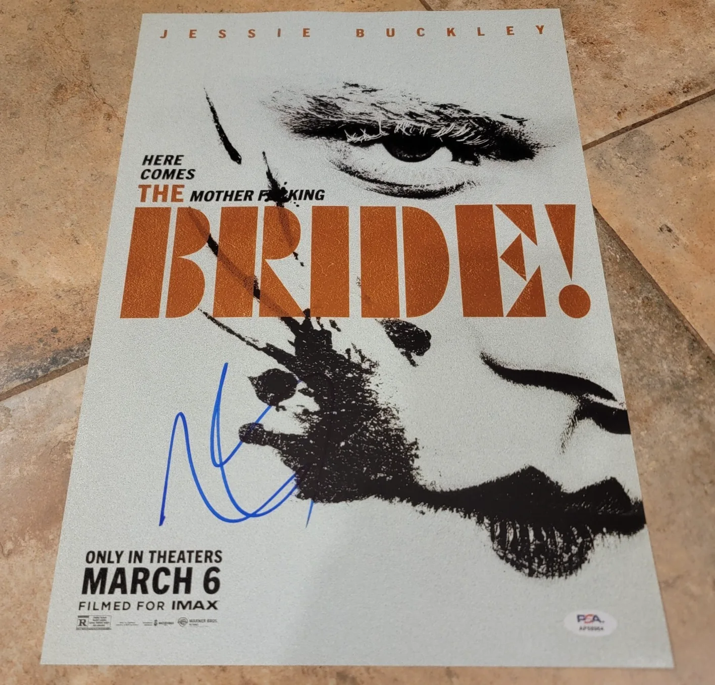 Jessie Buckley — Jessie Buckley signed 12x18 photo autograph PSA DNA The Bride Bride!