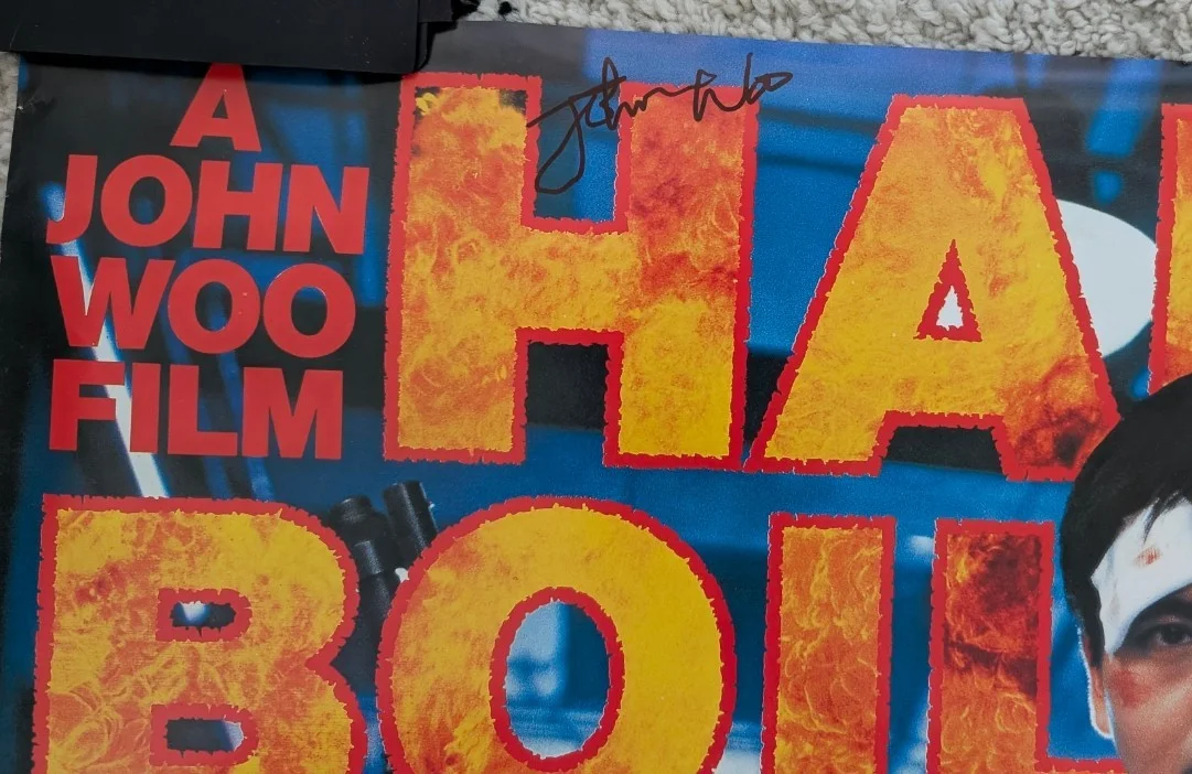 JOHN WOO signed 27X40 MOVIE POSTER Hard Boiled SWAU Authenticated, изображение 2