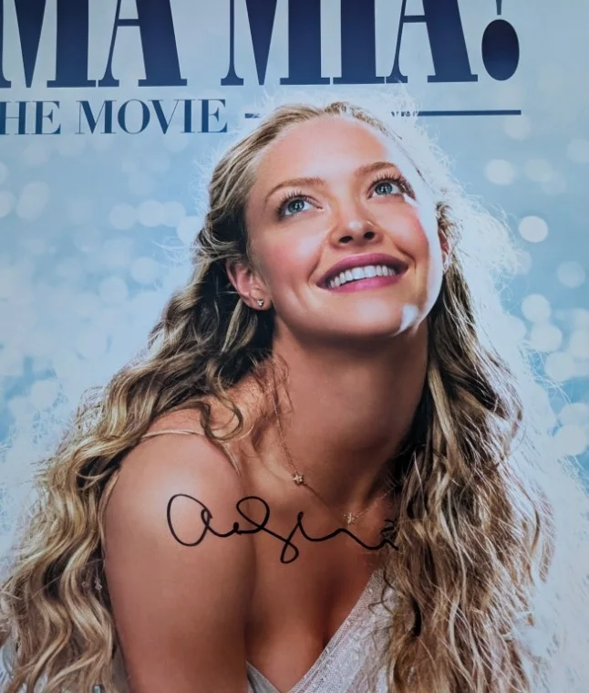 AMANDA SEYFRIED signed 27X40 MOVIE POSTER D/S Mamma Mia! SWAU coa, изображение 2