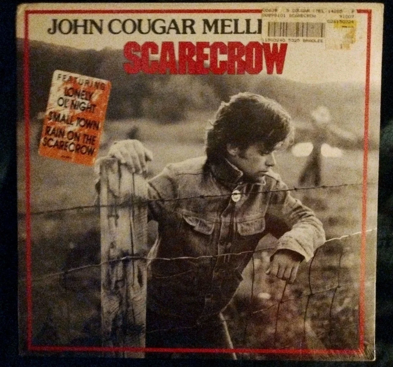 John Cougar Melloncamp SEALED W/HYPE Stickers SCARECROW LP 1ST PRESS MINT, image 3
